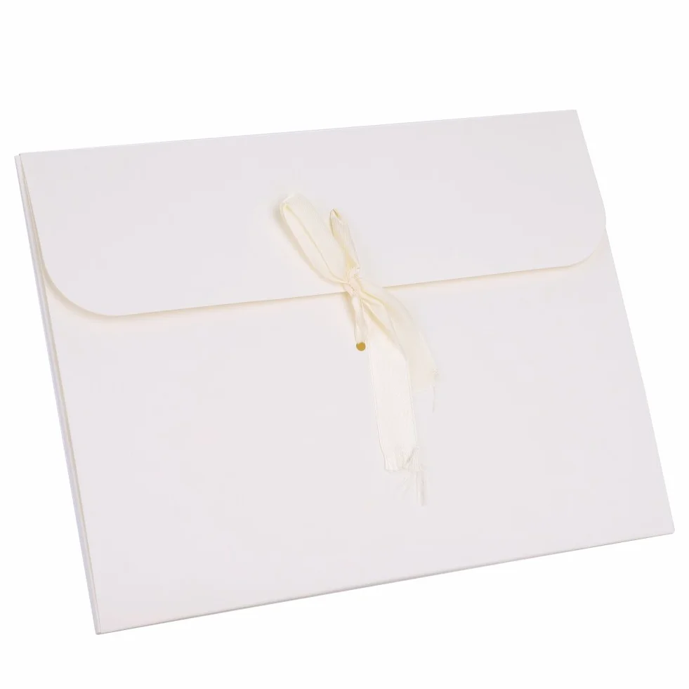 Vintage Compleanno Carta Buste Quadrate con Nastro 10 Pezzi per Biglietti di Auguri