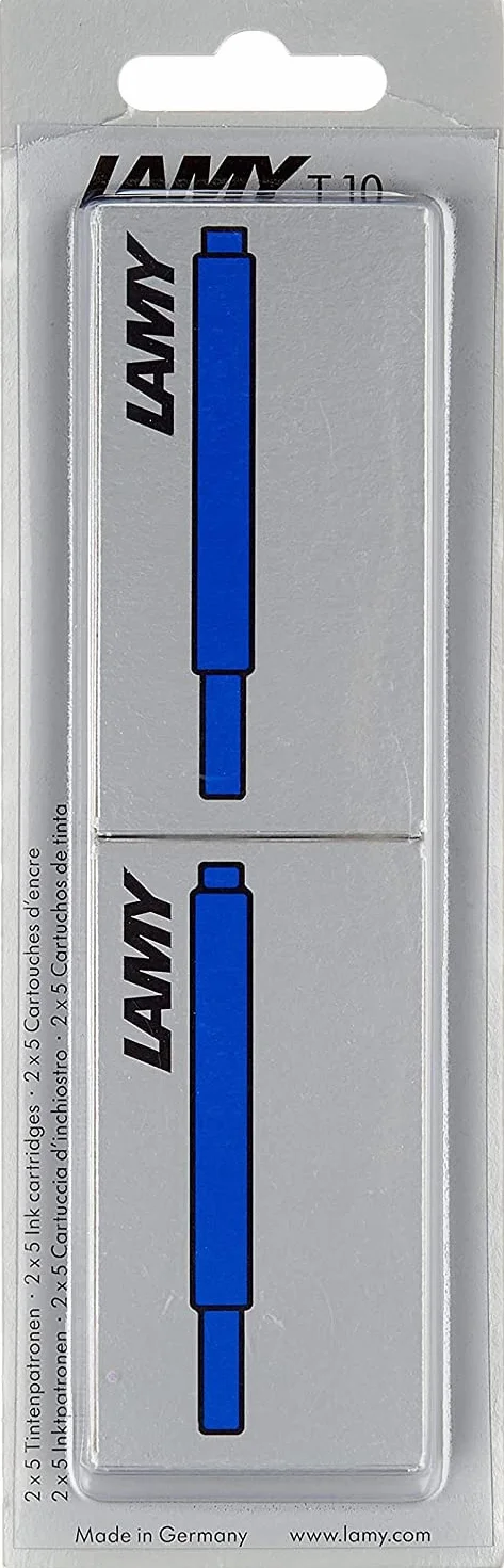 Lamy T 10 Set di 10 cartucce d'inchiostro Blu