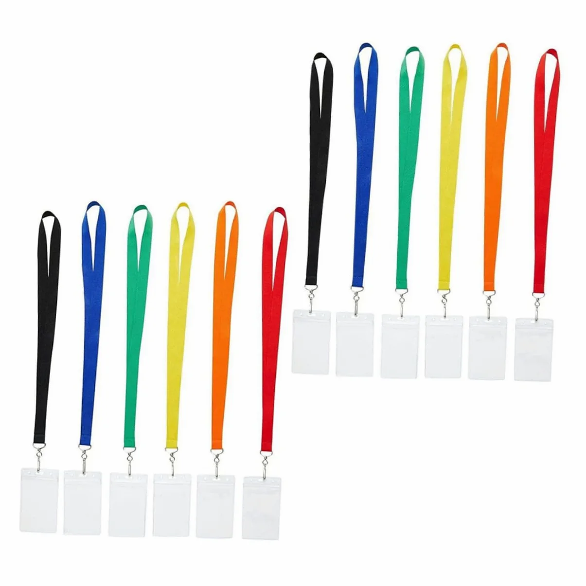 Operitacx 2sets Lanyard Per Badge Con Portabadge Trasparente Da Arancione Per Lavoratori Studenti Volontari e Conferenze