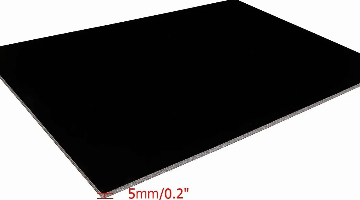 16 fogli di schiuma A3, colore nero, 420 × 297 × 5 mm, in schiuma nera A3, per pubblicità, presentazioni, progetti artigianali e imballaggi