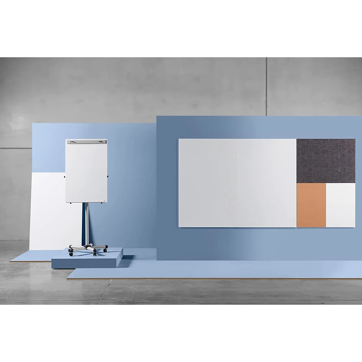 Bi-Office Lavagna Portablocco Mobile-Pro, Magnetica, 70x100cm