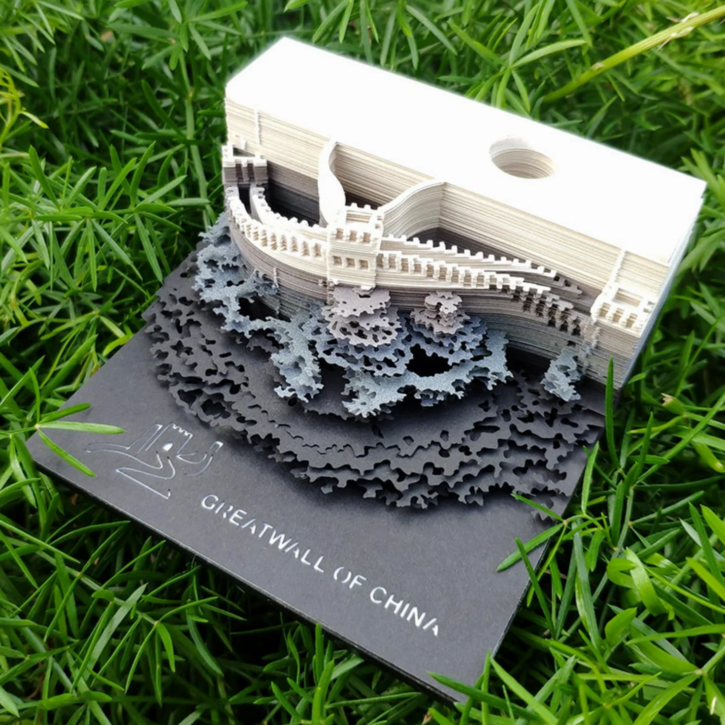 Blocco note autoadesivo 3D Blocco note La Grande Muraglia, Blocco note da 130 fogli, Blocco note artistico 3D, Blocco note 3D for regali for bambini/amanti/amici/moglie/studente (Rosso) (Color : Blac