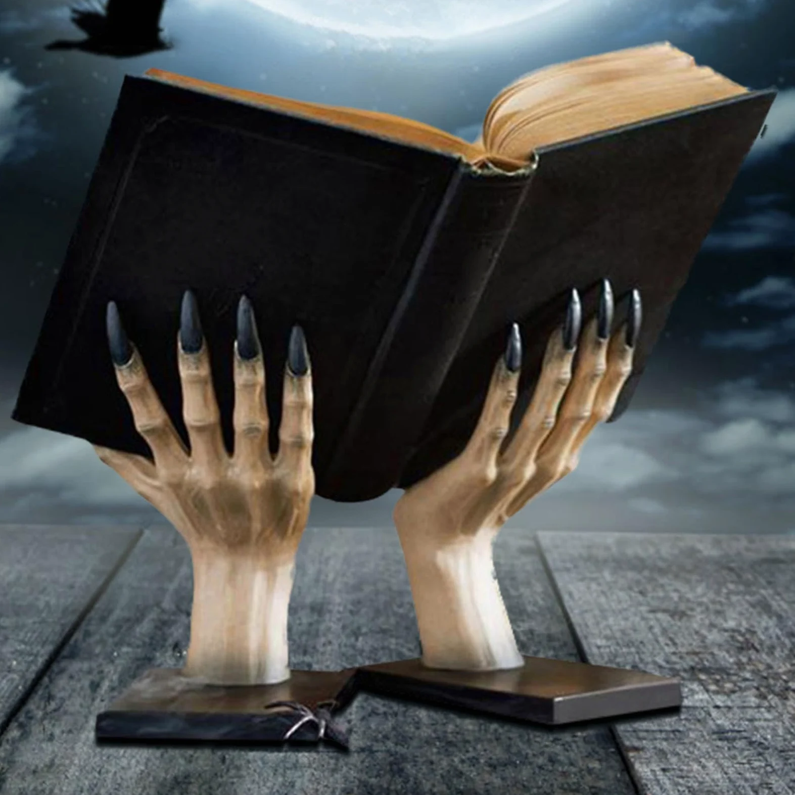 Reggilibri Originali Supporto Mani Di Gotiche In Resina Per Halloween | Fermalibri Per Studenti Donne Uomini Giovani Casa Biblioteca Scuola Soggiorno Camera Da