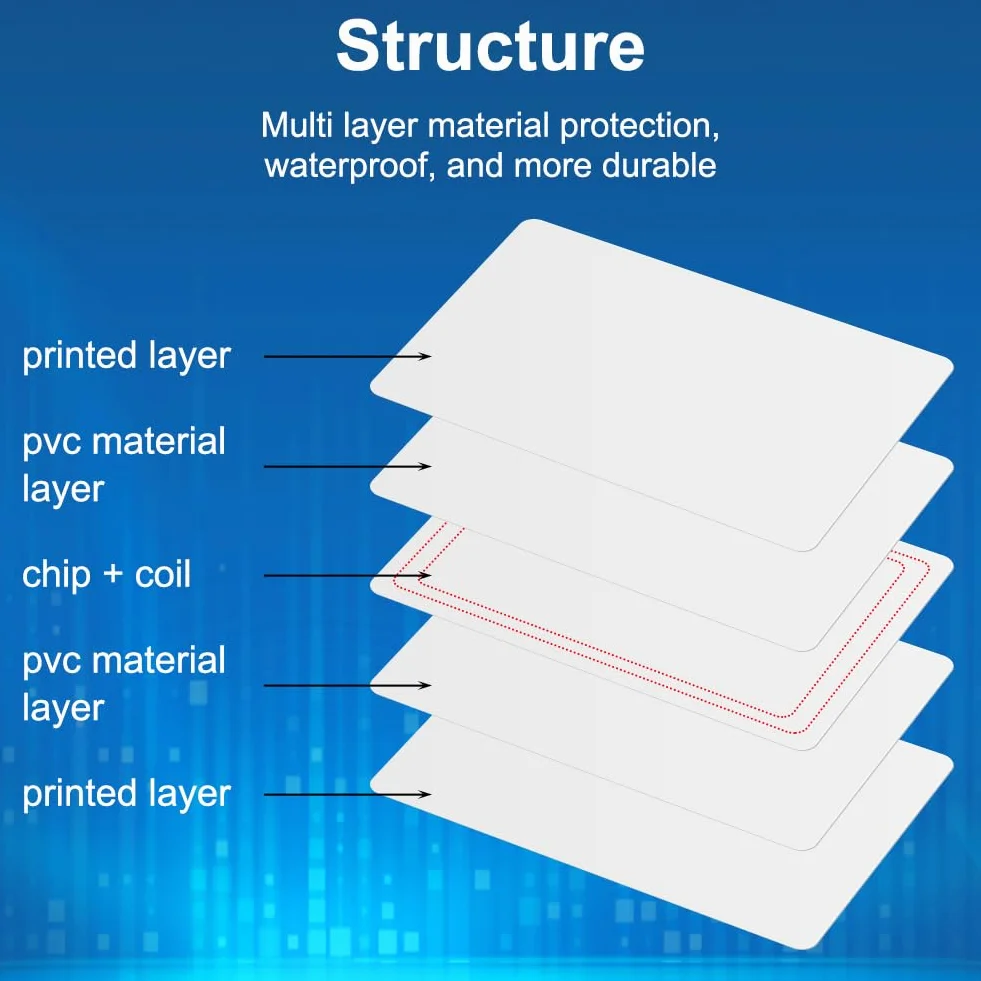 NTAG215 NFC Card, 10 pezzi, Compatibile Smartphone NFC, 504 Byte Memoria