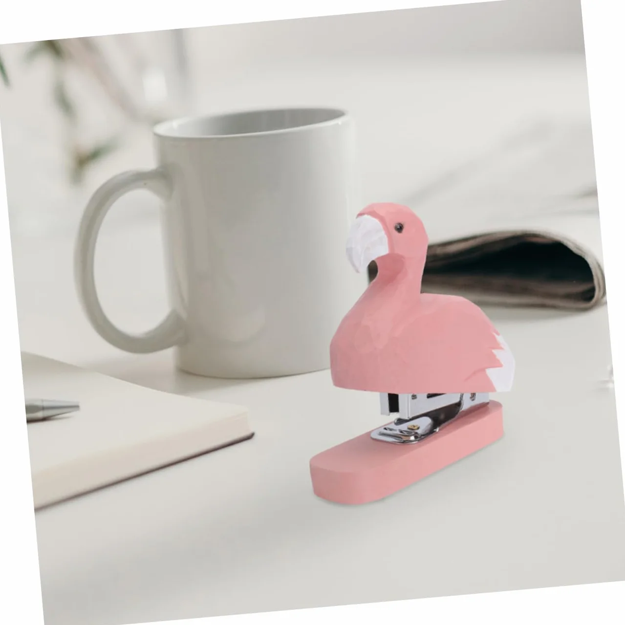 Pinzatrice da Scrivania Animale in Legno Originale 2 Pezzi | Ufficio e Scuola, Aspetto Grazioso e Semplice, Decorativa, Set Compatto