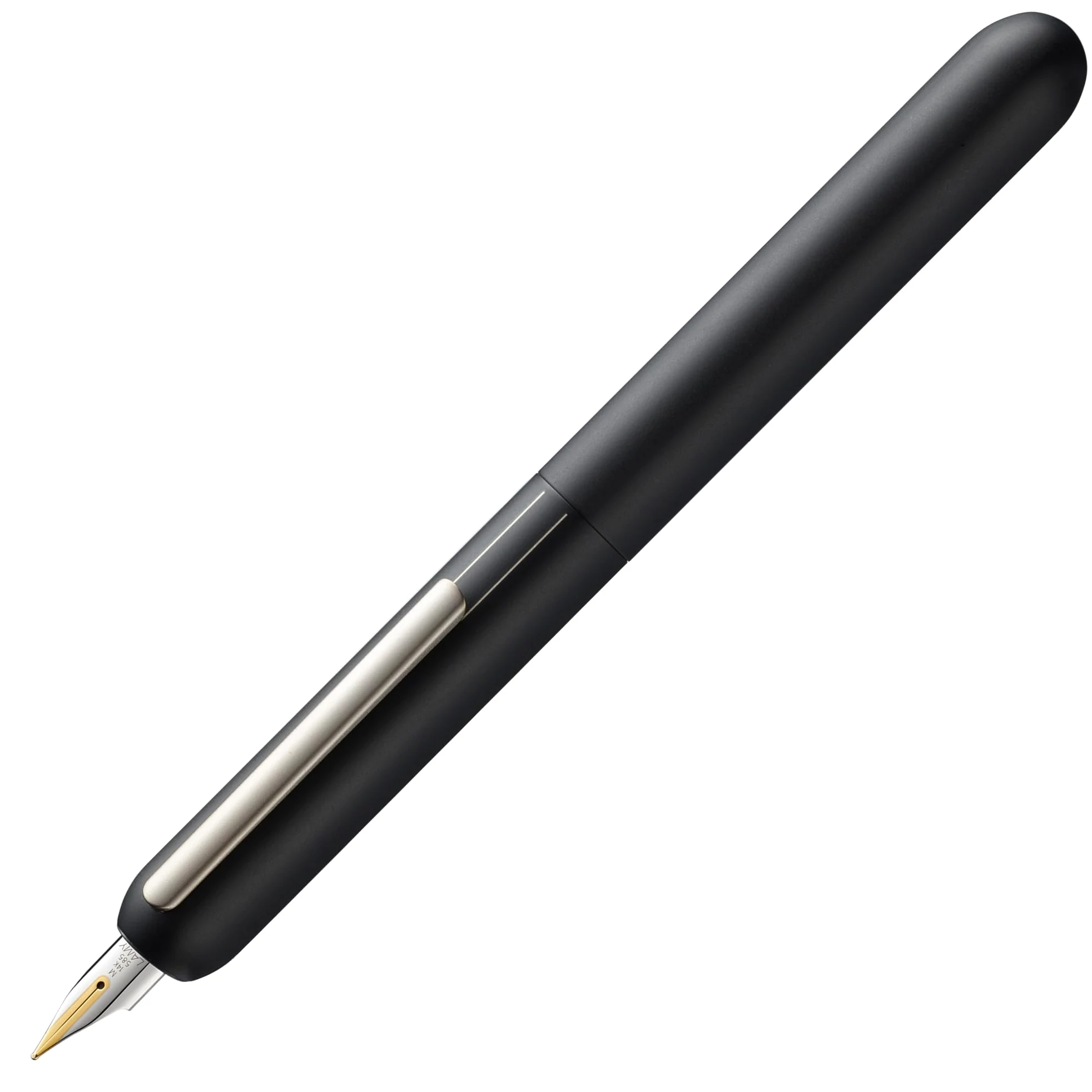 Lamy dialog black –penna stilografica senza capp. con meccanismo a rotazione –pennino in oro 14 ct, parz. platinato e di misura F –incl. cartuccia d'inchiostro T 10 blu e conv. Z 27 –per destrimani