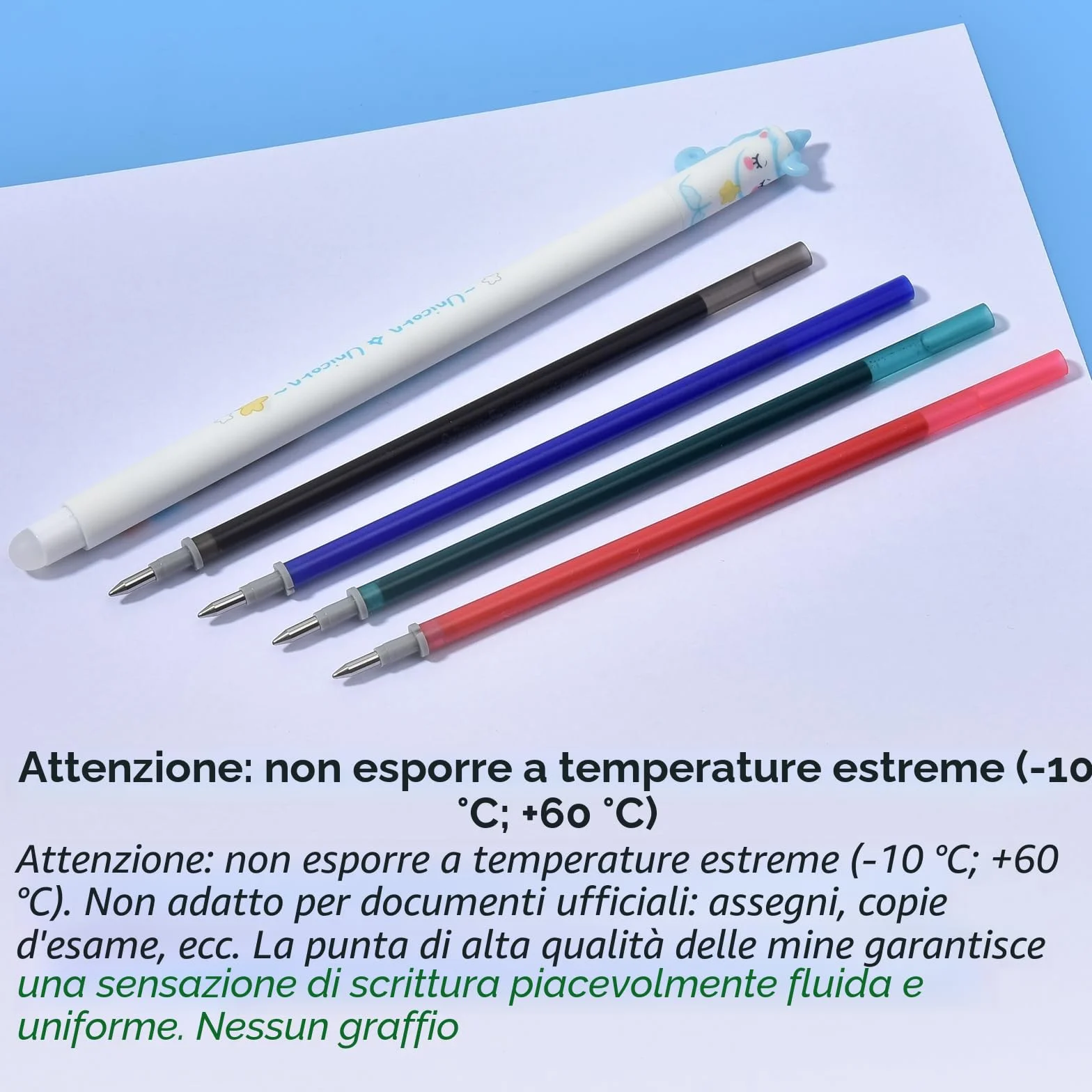 Ricariche Cancellabili Compatibili Legami 0,7 mm 12 Pezzi