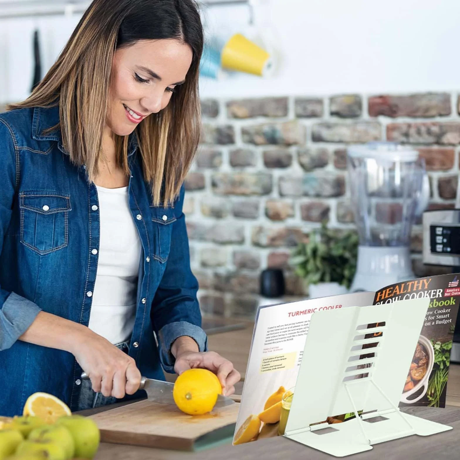 Leggio da Tavolo in Metallo Regolabile 6 Posizioni per Libri Documenti Ricette iPad Verde
