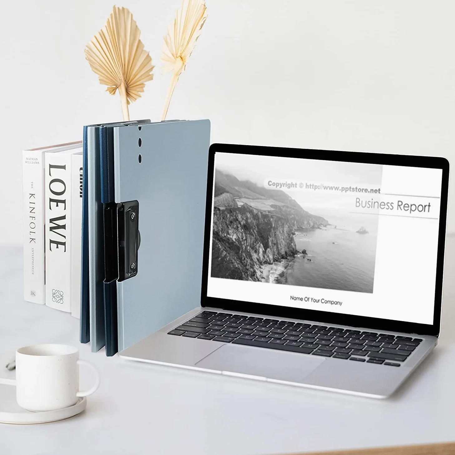 Ronteno Blocco per appunti A4 a 360°, impermeabile, pieghevole, con clip con copertina rigida, organizer per ufficio, 4 foto, verde, blu, rosa, grigio