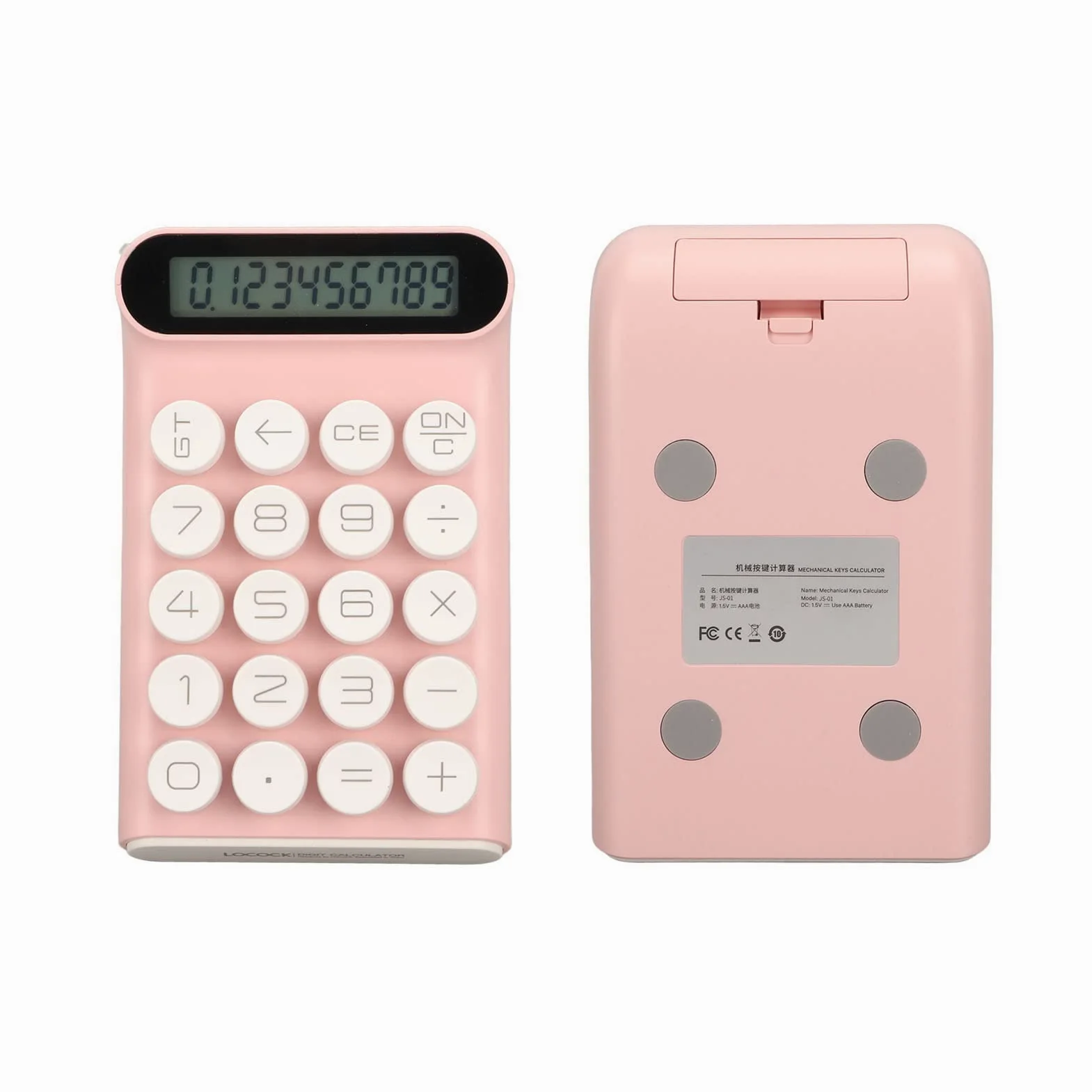 VBESTLIFE Calcolatrice con Interruttori Meccanici, 10 Cifre, Ampio Display LCD, Pulsanti Grandi, Interruttore Blu, Calcolatrici, Calcolatrice da Tavolo, Calcolatrice Carina, Calcolatrice