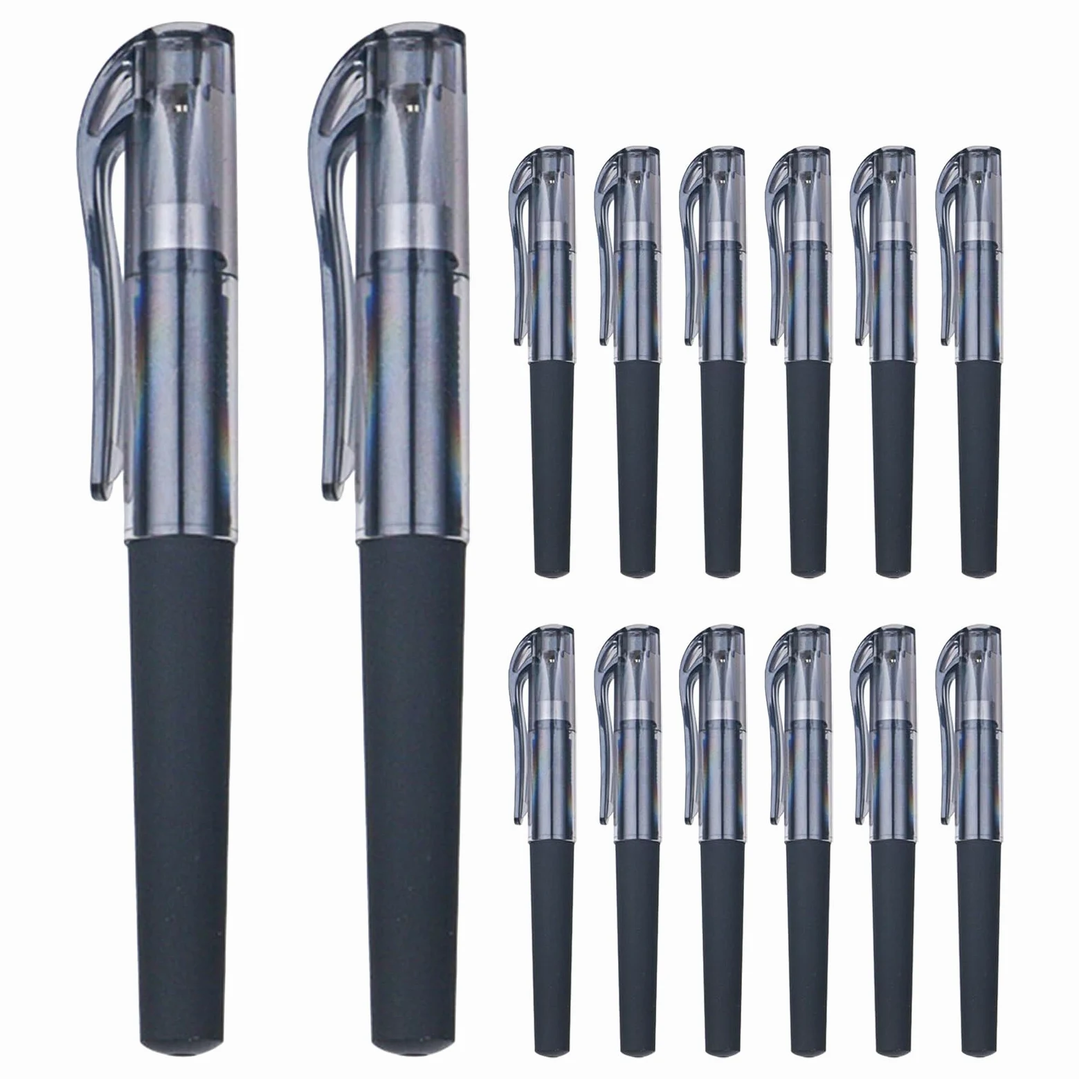 ifundom 50 Penne Gel a Punta Fine 0,5 Mm Nere Cappuccio, Penna Tascabile Compatta per Scrivere, Inchiostro Resistente allo Sbiadimento, per Scuola, Ufficio e Appunti di Riunione