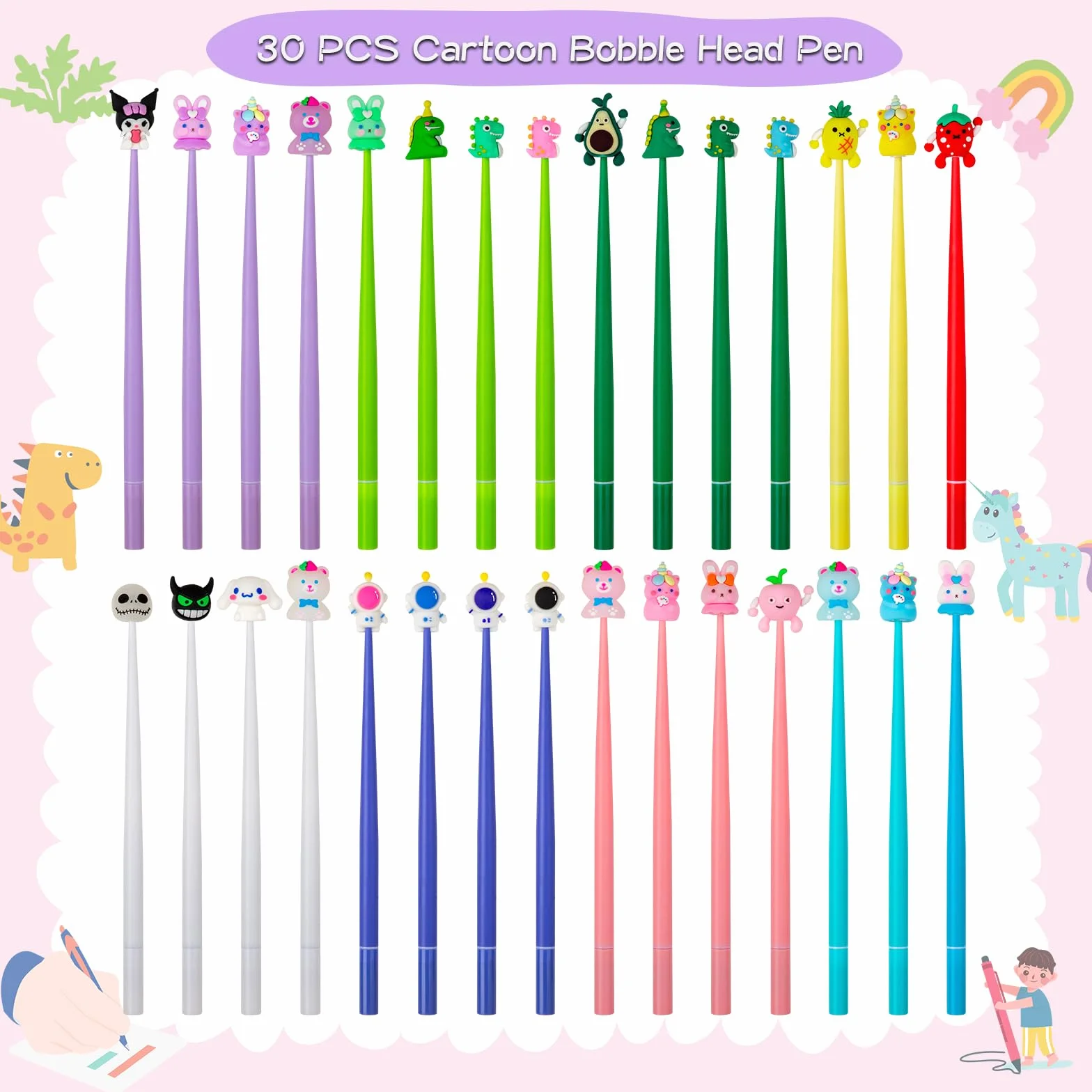 Penne Gadget Compleanno Bambini Regalo Festa Divertenti Cute Kawaii Silicone Penna Dondolo