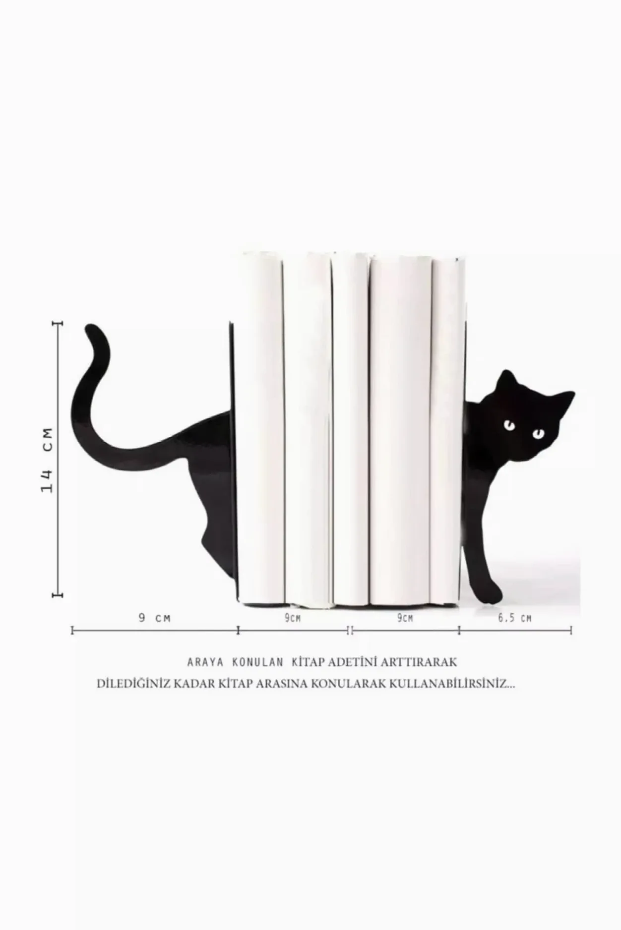 Reggi Libri, Fermalibri Fermalibri Decorativi In Metallo Per Gatti Portalibri Scaffale Antiscivolo In Ferro Artistico Supporto Nero Riviste Organizzatore Per CD Ufficio Casa Scrivania