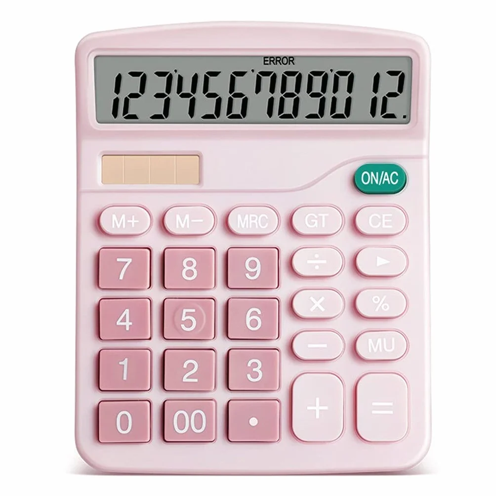 JFDBGU Calcolatrice Scientifica Digitale Calcolatrice Solare da Tavolo A 12 Cifre Strumento di Contabilità Aziendale Finanziaria(3-Pack)