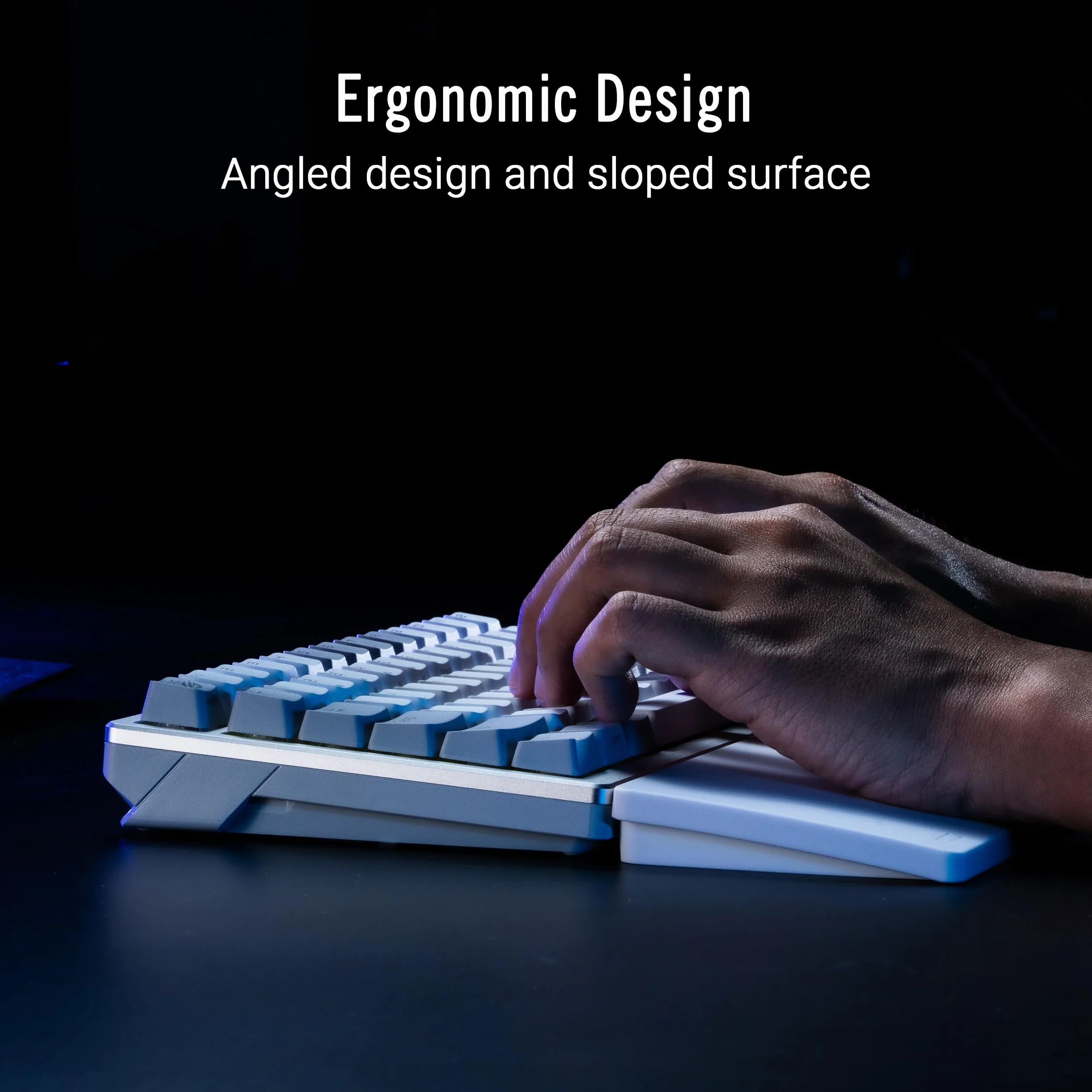 ASUS ROG Poggiapolsi, Compatibile con Tastiere al 75%, Design Ergonomico, Realizzato in Silicone di Alta Qualità, Decorato con il Logo ROG per Uniformità con gli altri Accessori, Nero