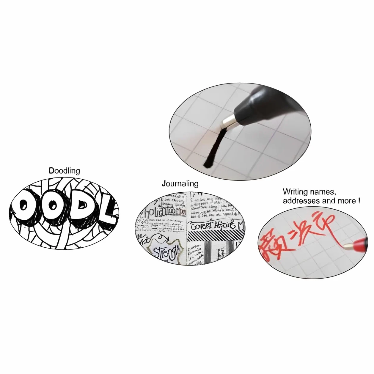 OHTO Fude Ball Bio 1.5 - Penna a sfera ultra audace da 1,5 mm, inchiostro a base d'acqua, senza biocidi, nero, CFR-15FBO-BK, confezione da 12