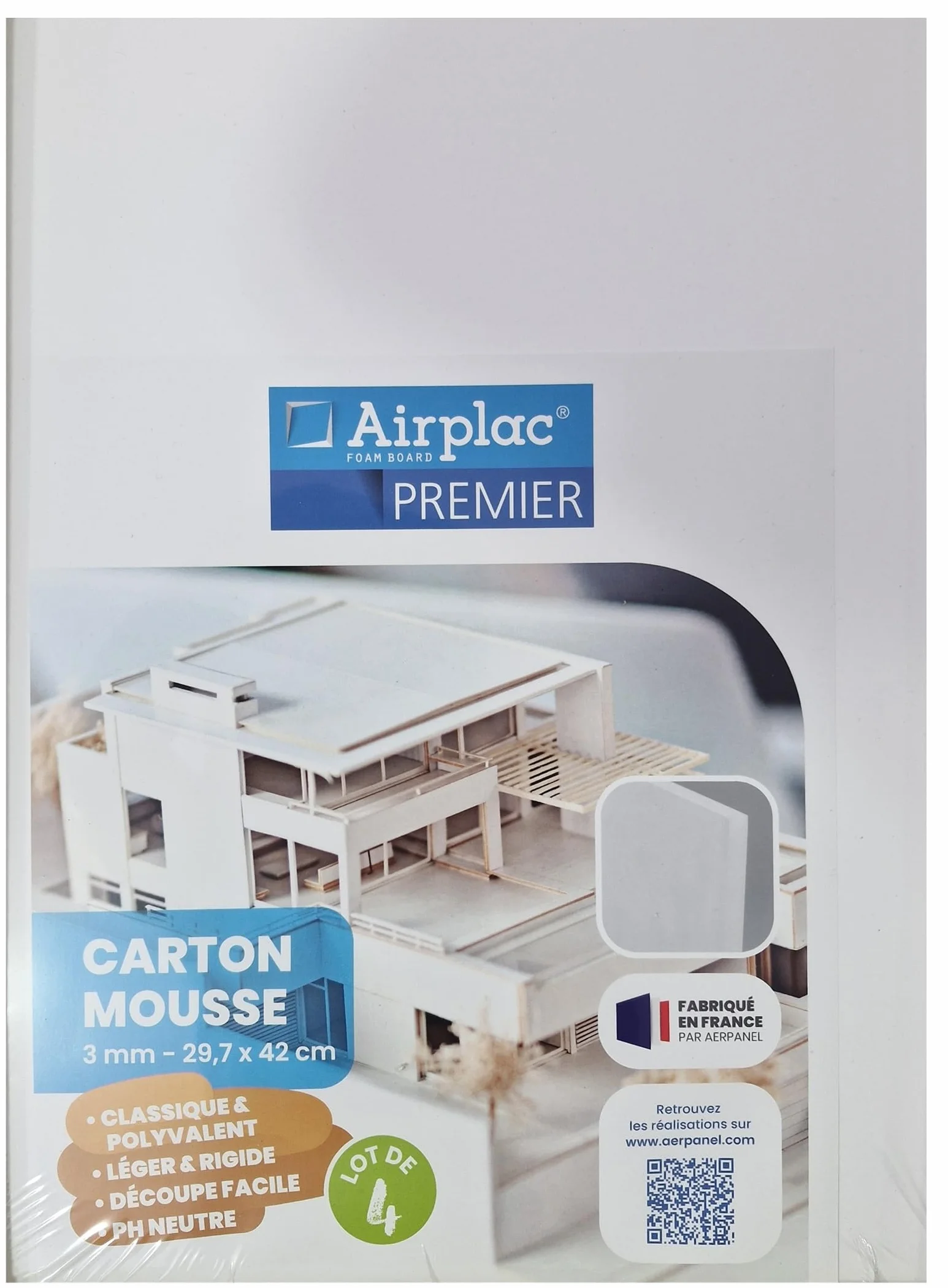 Classic A3 3 mm Cartone Piuma Schiuma Bianco Set di 4