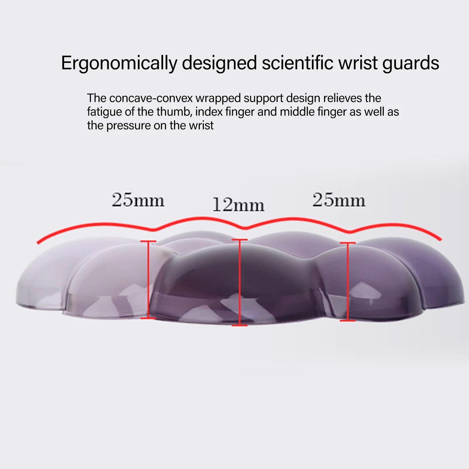 Set da polso ergonomico con motivo a nuvole, per computer e tastiera in morbido silicone, con texture flussi d'aria