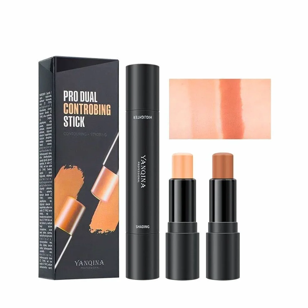 2 in 1 Bastone di Contorno, Stick Fluorescente della Penna, Doppia Penna di Correzione del Contorno, Penna Cosmetica Impermeabile, Trucco Correttivo (03#)