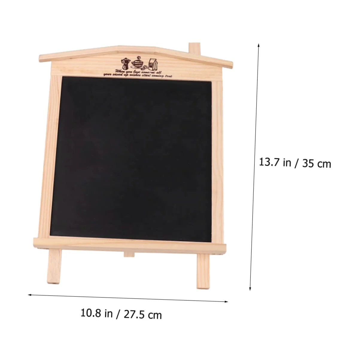 SHINEOFI Lavagna Decorativa a Forma di Casa in Legno Magnetica, Nera, per Messaggi e Avvisi, da Appendere, per Arredamento Casa