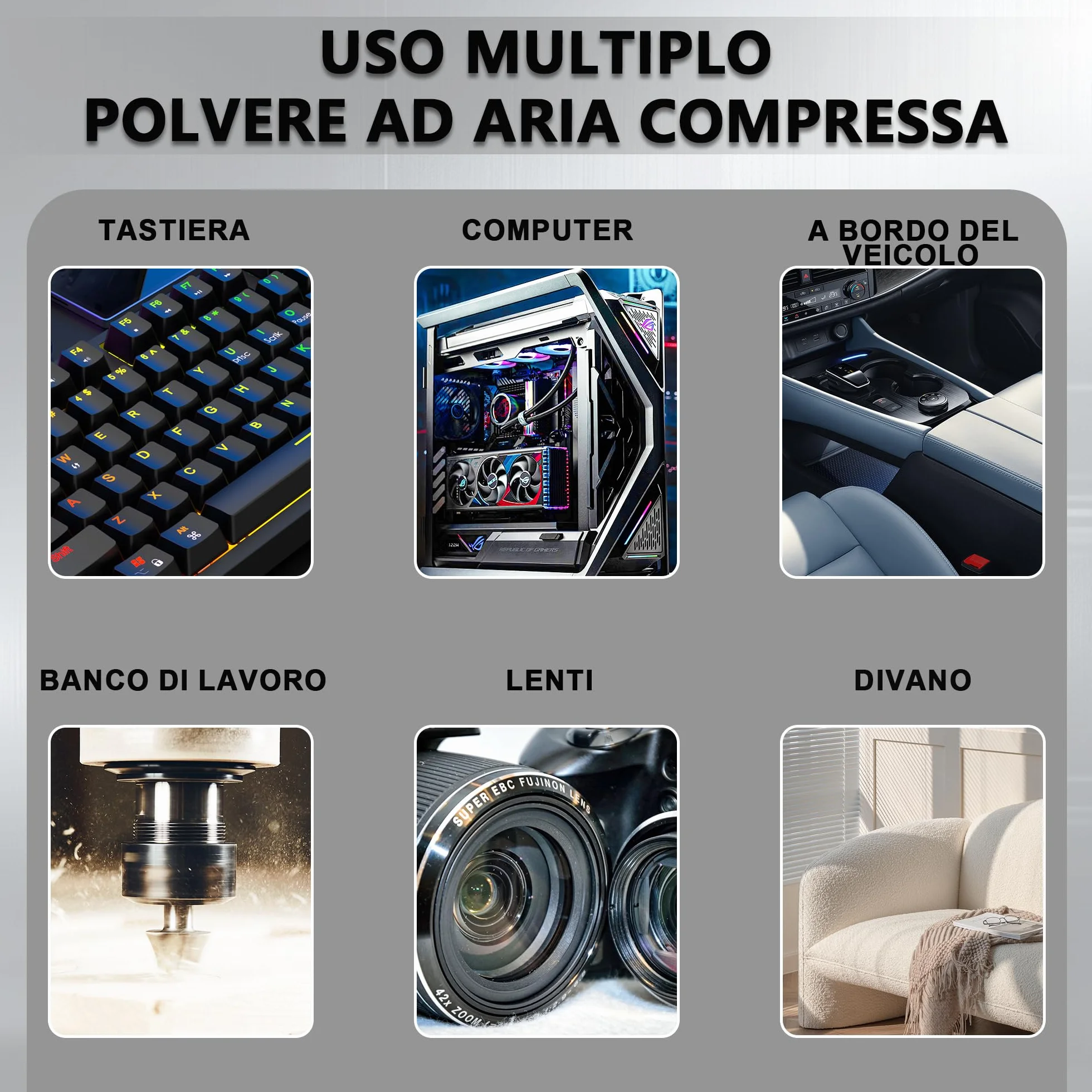 SDFM Soffiatore Aria Compressa, 130,000 RPM, 3 Velocità Elettrico Aria Compressa, con Protezione Intelligente, Senza Fili e Ricaricabile, per Pulizia di PC, Tastiera, Auto e Divano (Black)