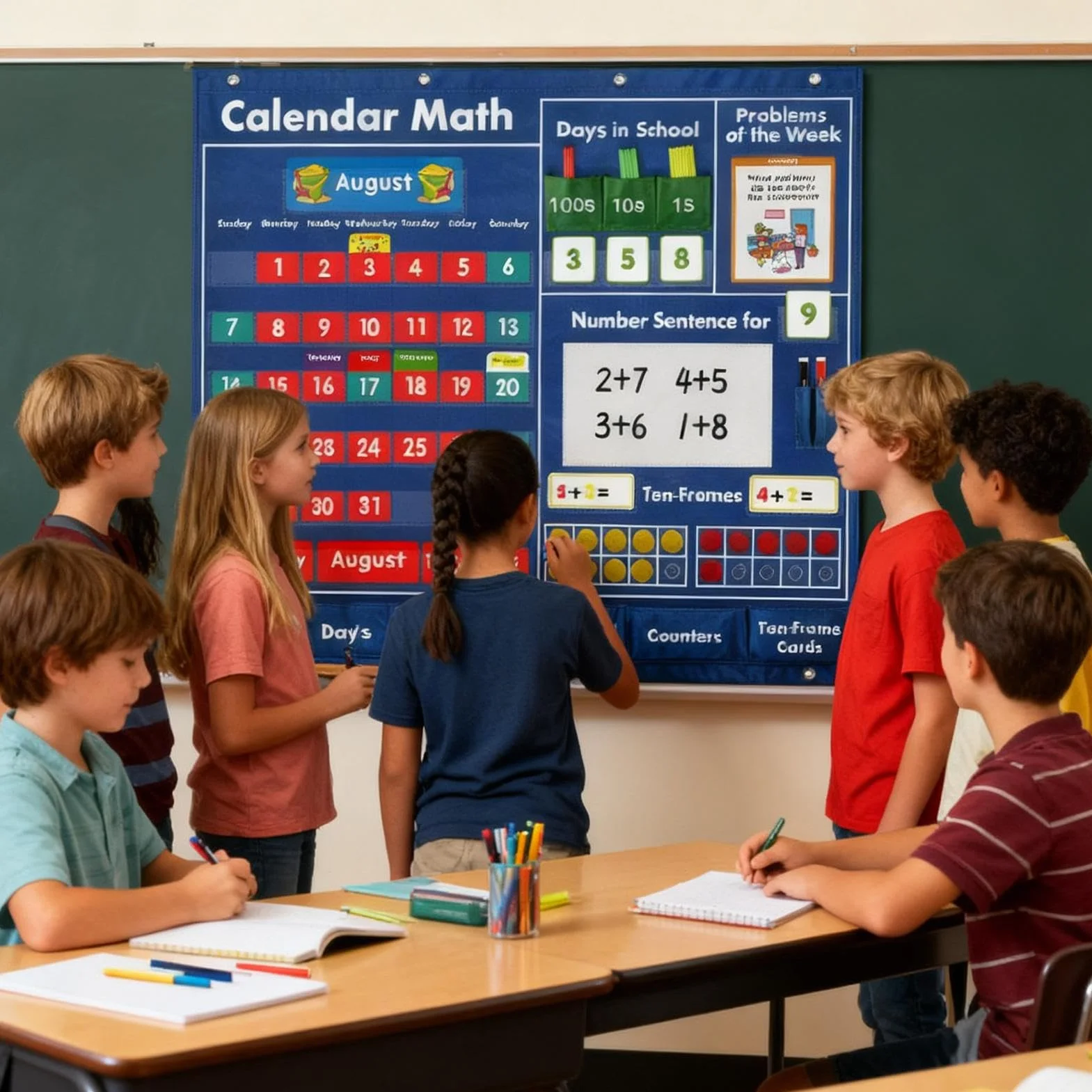 Calendari Tascabili Attività Modulari Di Supporto Con Doppia Faccia | Cartellone Con Tasche Per La Classe Per Bambini Ragazzo Insegnante Genitore Vacanza Classe Casa Scuola Materna Elementare