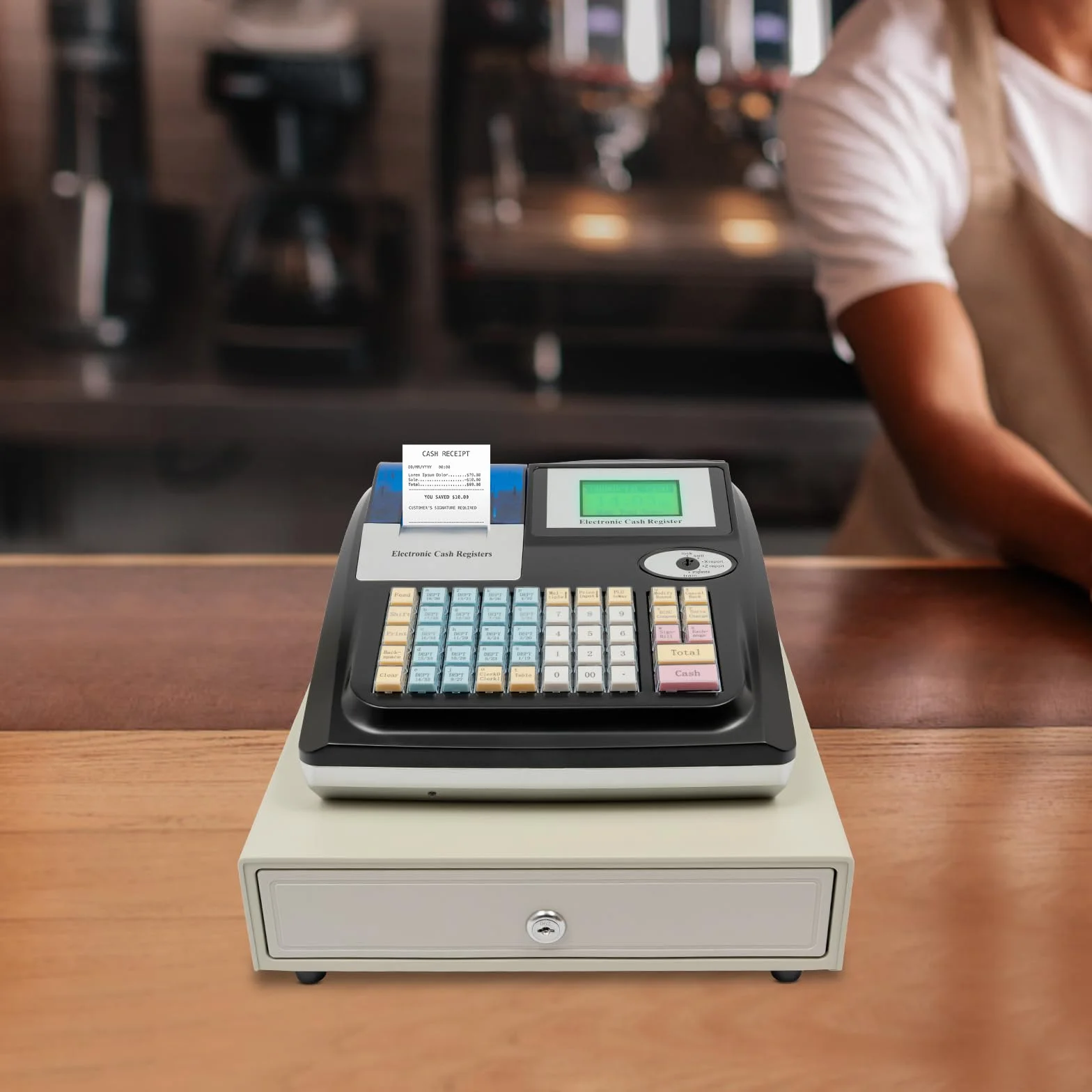 Registratore di cassa POS System Registratore di cassa gastronomia al dettaglio con display LED a 48 tasti