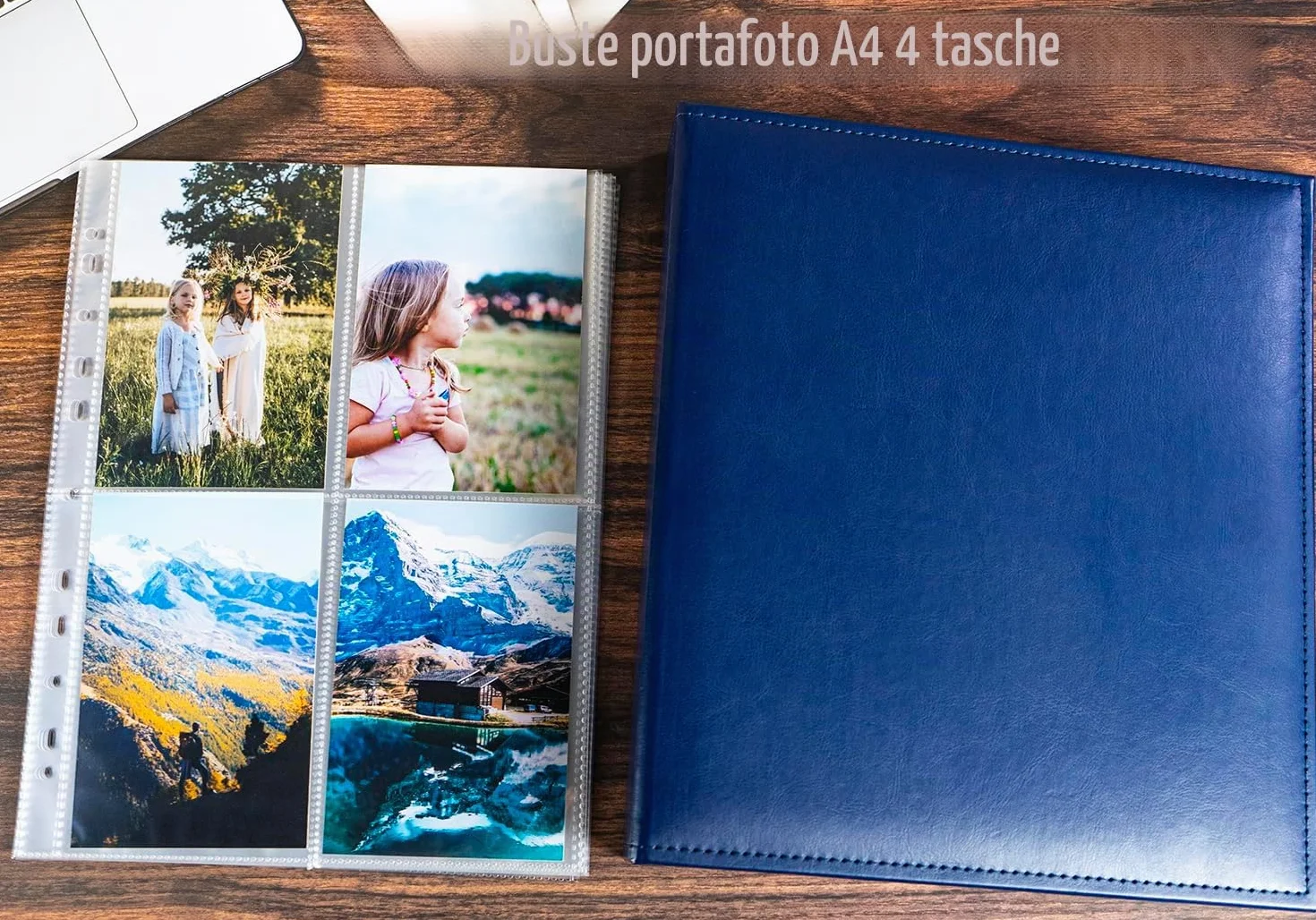 A4 Foto Maniche per Raccoglitore ad Anelli, Guaine Trasparenti per Cartoline, 4 Scomparti, Proteggi Pagine Fotografiche (109x153 mm), 240 Pezzi