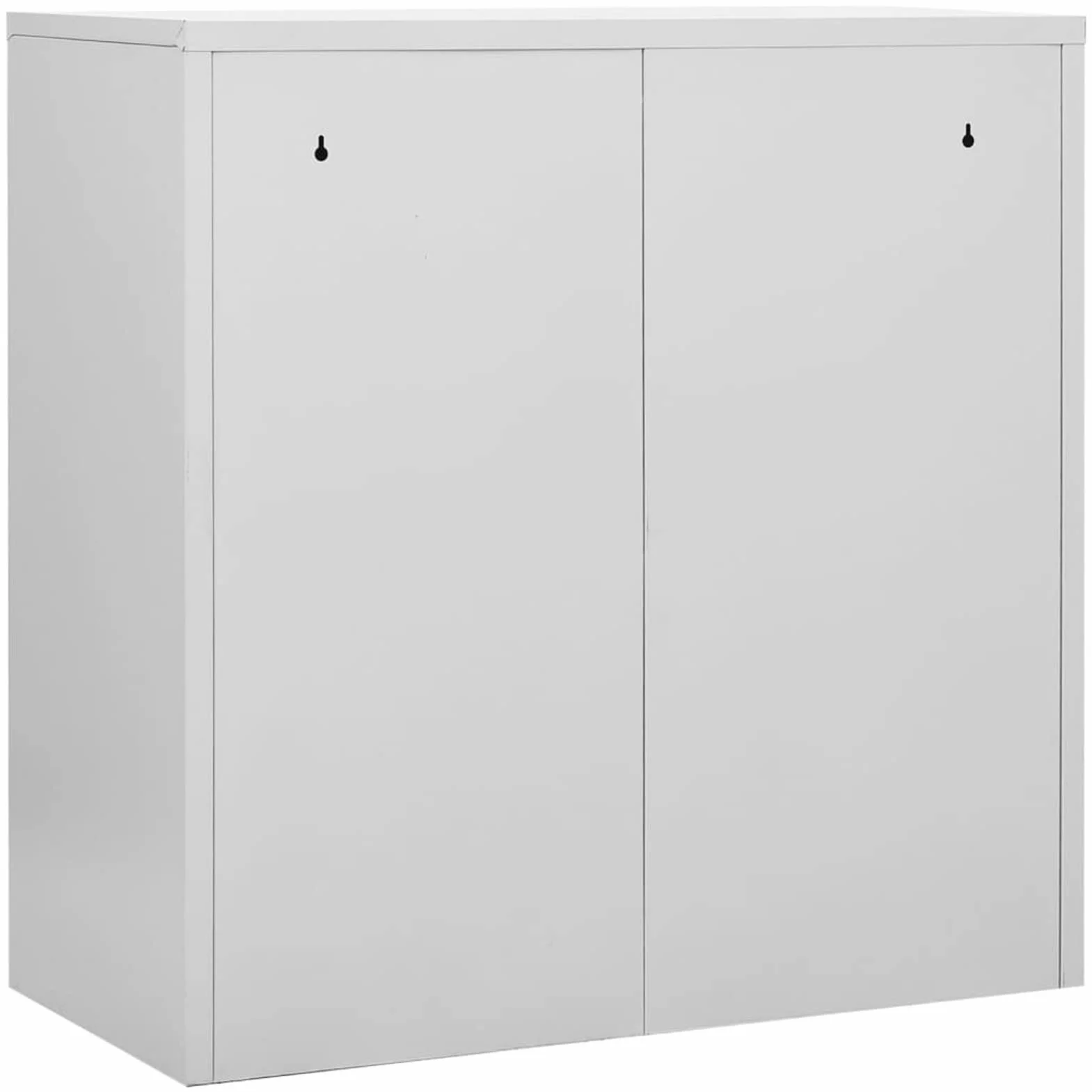 Armadietto Spogliatoio Armadio Metallico con 6 Scomparti Armadietto con Chiave, Armadietti Organizzatore in Acciaio per Scuole e Uffici, Grigio Chiaro e Blu 90x45x92,5 cm
