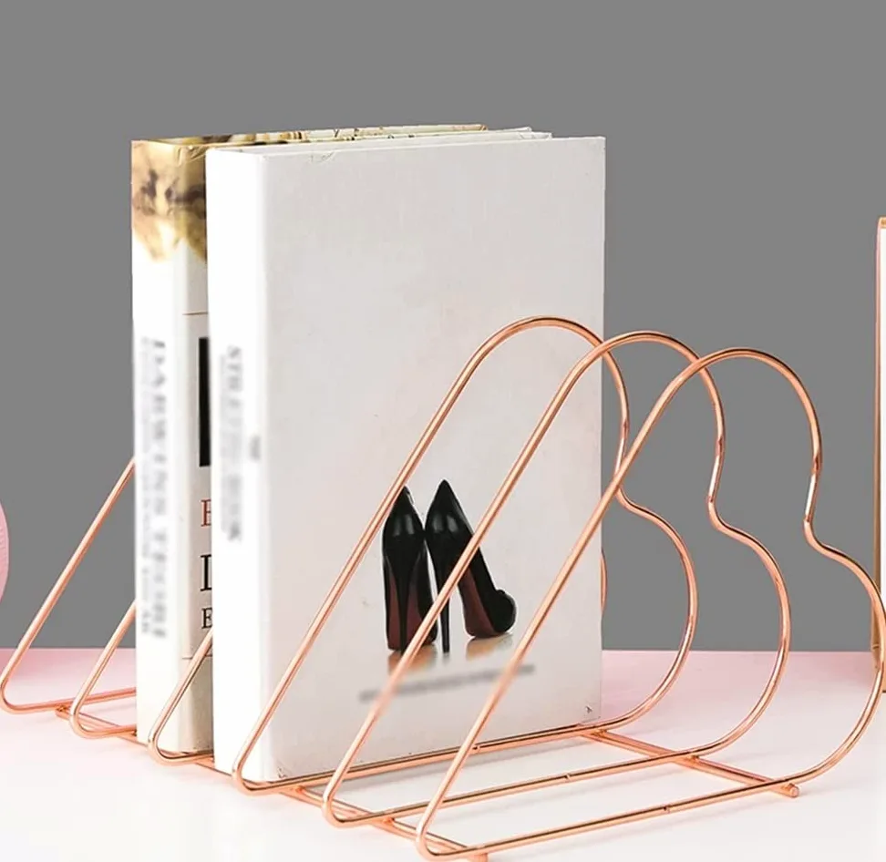 Reggi Libri, Fermalibri Supporti Decorativi Per Fermalibri In Metallo Per Scaffali, Design Geometrico Unico Per La Casa ufficio Ufficio Casa Scrivania(C)