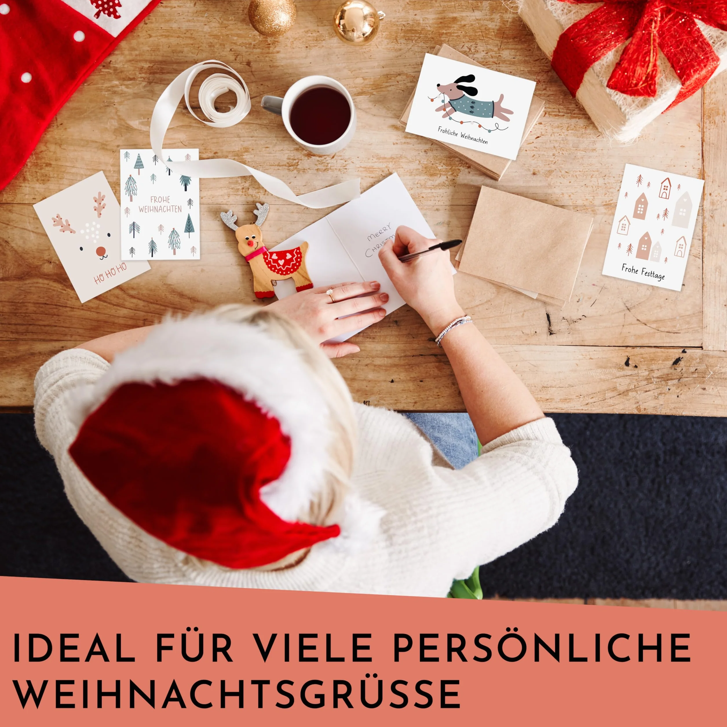 CraftWerk Biglietti di Natale con busta, set da 30 pezzi, formato DIN A6
