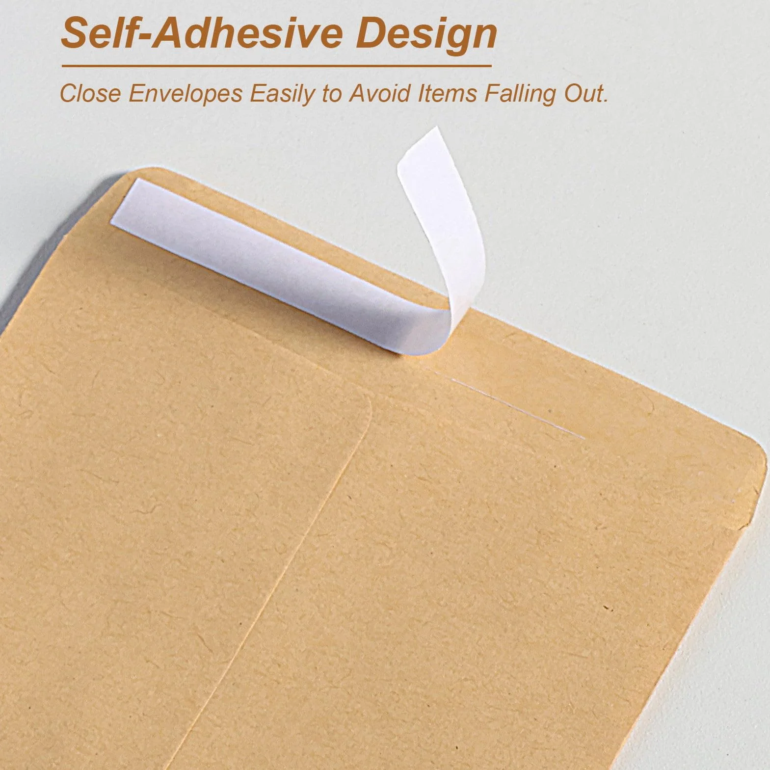 Buste in carta kraft 16,5 x 10 cm autoadesive 50 pezzi per semi denaro regali