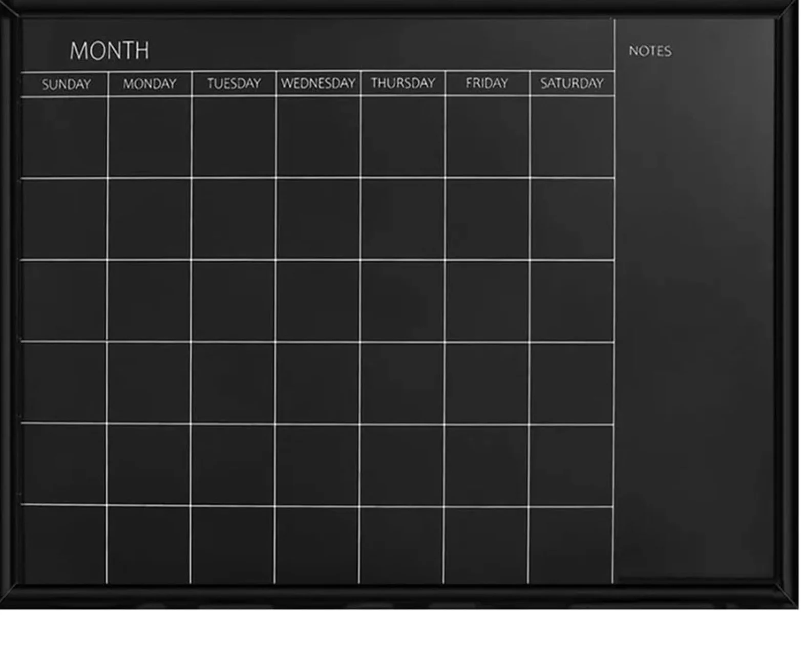 Lavagna calendario 23,6x31,5", superficie magnetica, cornice nera, design da 6 settimane, lavagna sospesa for ufficio, scuola, casa per disegnare e imparare