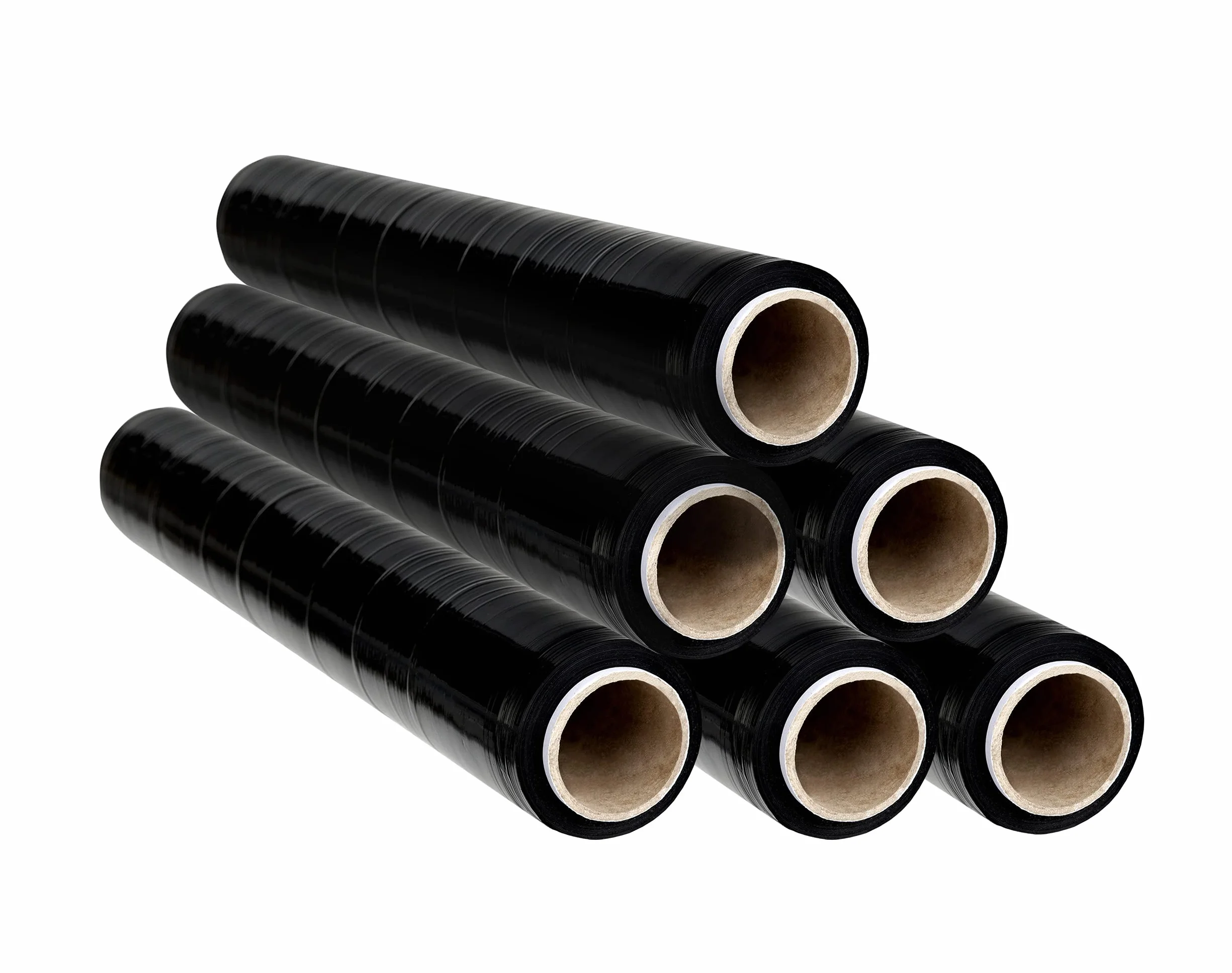 OFITURIA Pellicola nera per imballaggio da 50 cm x 200 metri di lunghezza – rotolo di pellicola elastica manuale per imballaggio industriale – 2 pezzi