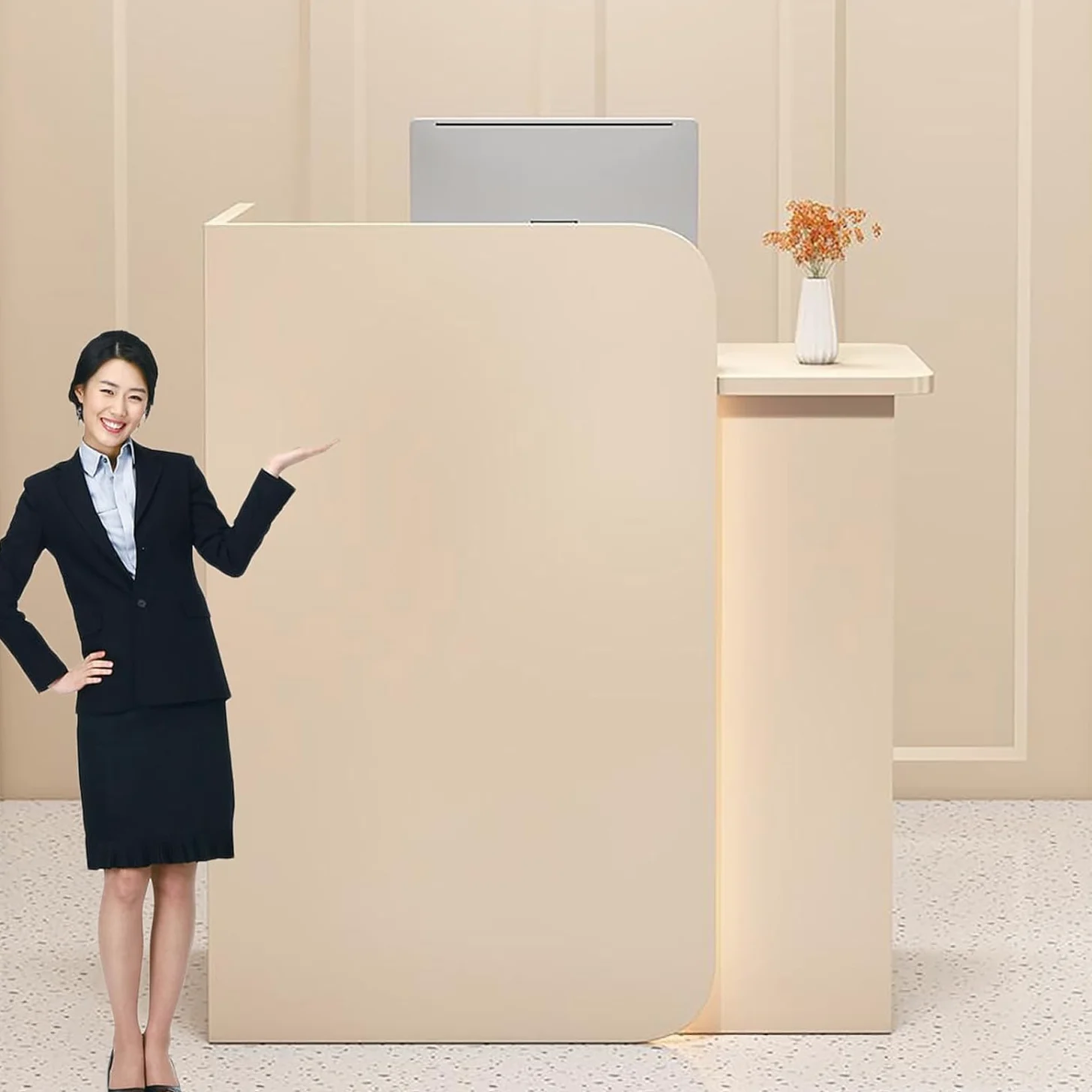bancone della reception, banco bancario,con scaffale regolabile e cassetti bloccabili, per Sale aziendali,Pasticcerie,Frutterie,Hotel,Negozi di abbigliamento