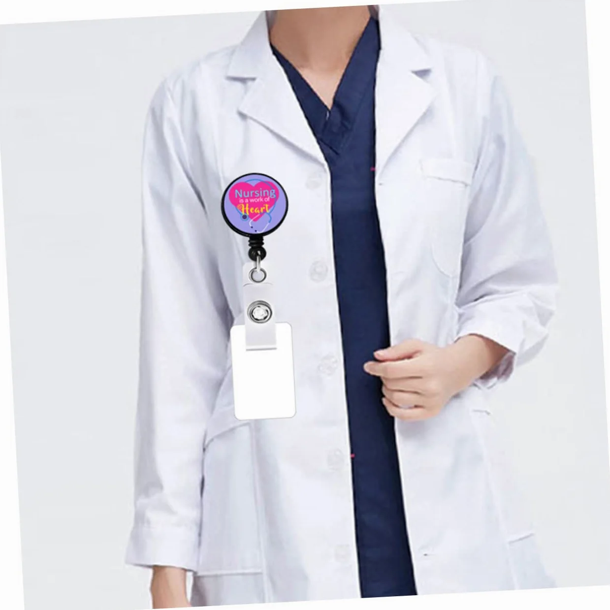 VILLCASE 4 Set Essenziale Per Il Personale Medico: Porta Badge Retrattile Con Bobina Per Carta 4 Pezzi*4