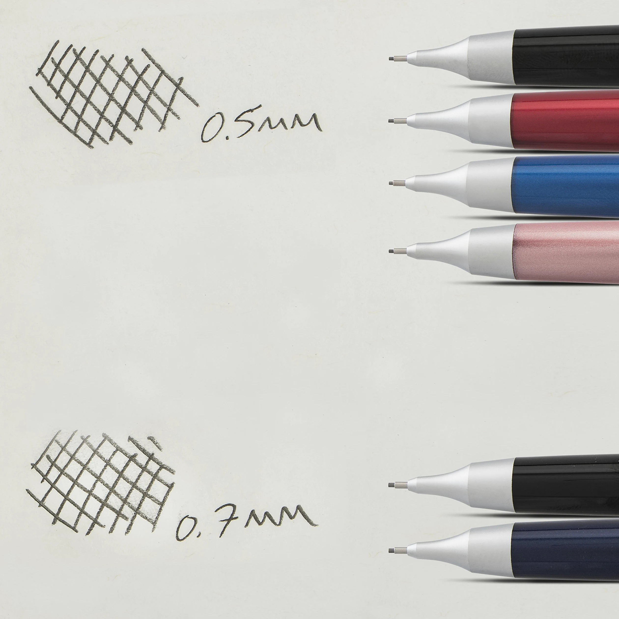 Pentel Kerry Portamine con corpo in metallo, design esclusivo, Durezza HB 0,7 mm nero