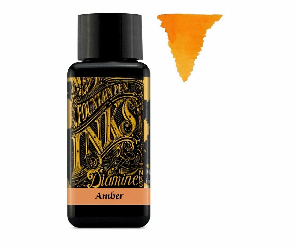 Diamine Inchiostro Per Penna Stilografica 30ml - 3 x Bottiglie - Amber, Meadow Green, Eau de Nil