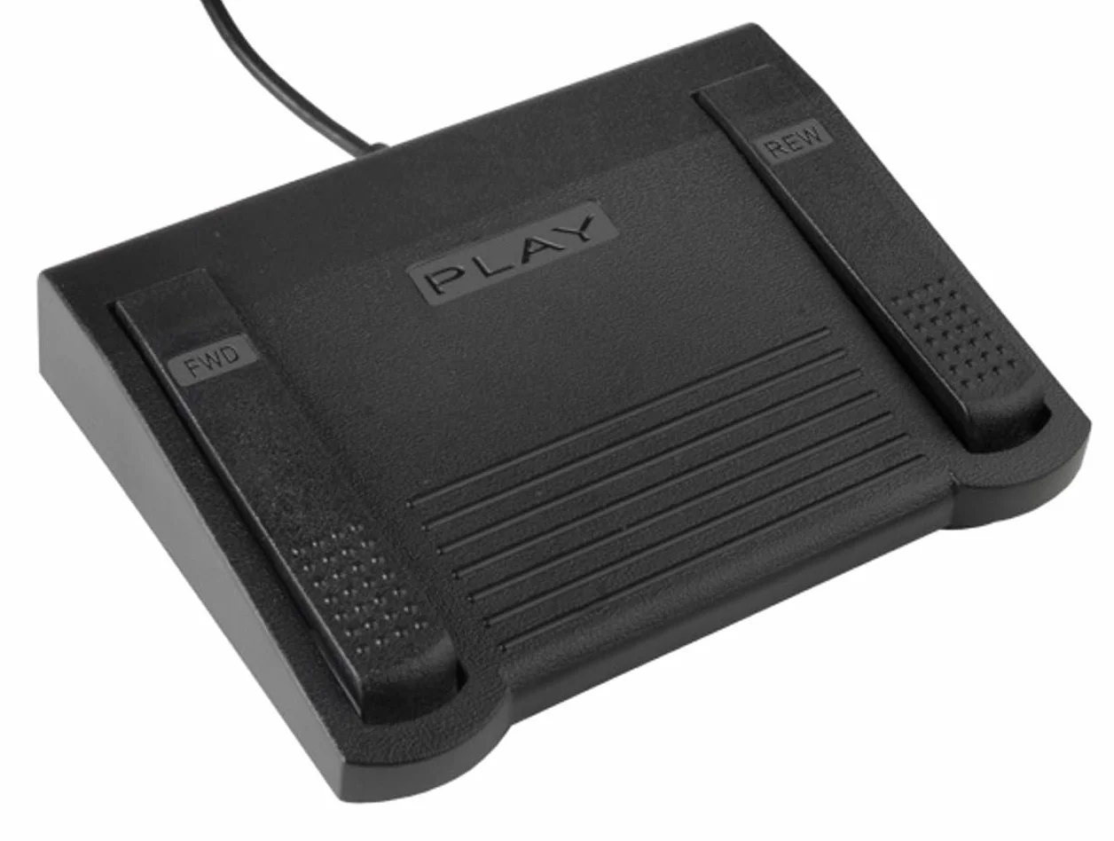 Pedale di trascrizione USB per l'utilizzo con Express Scribe per Windows o Mac Transcription Software