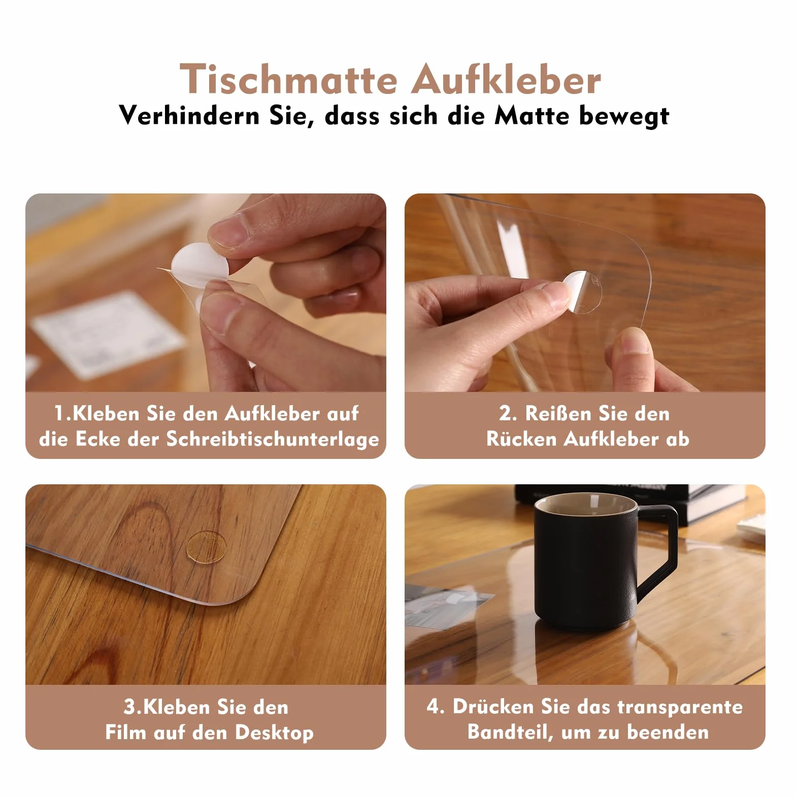 Sottomano da scrivania trasparente 60x40 cm PVC antiscivolo impermeabile