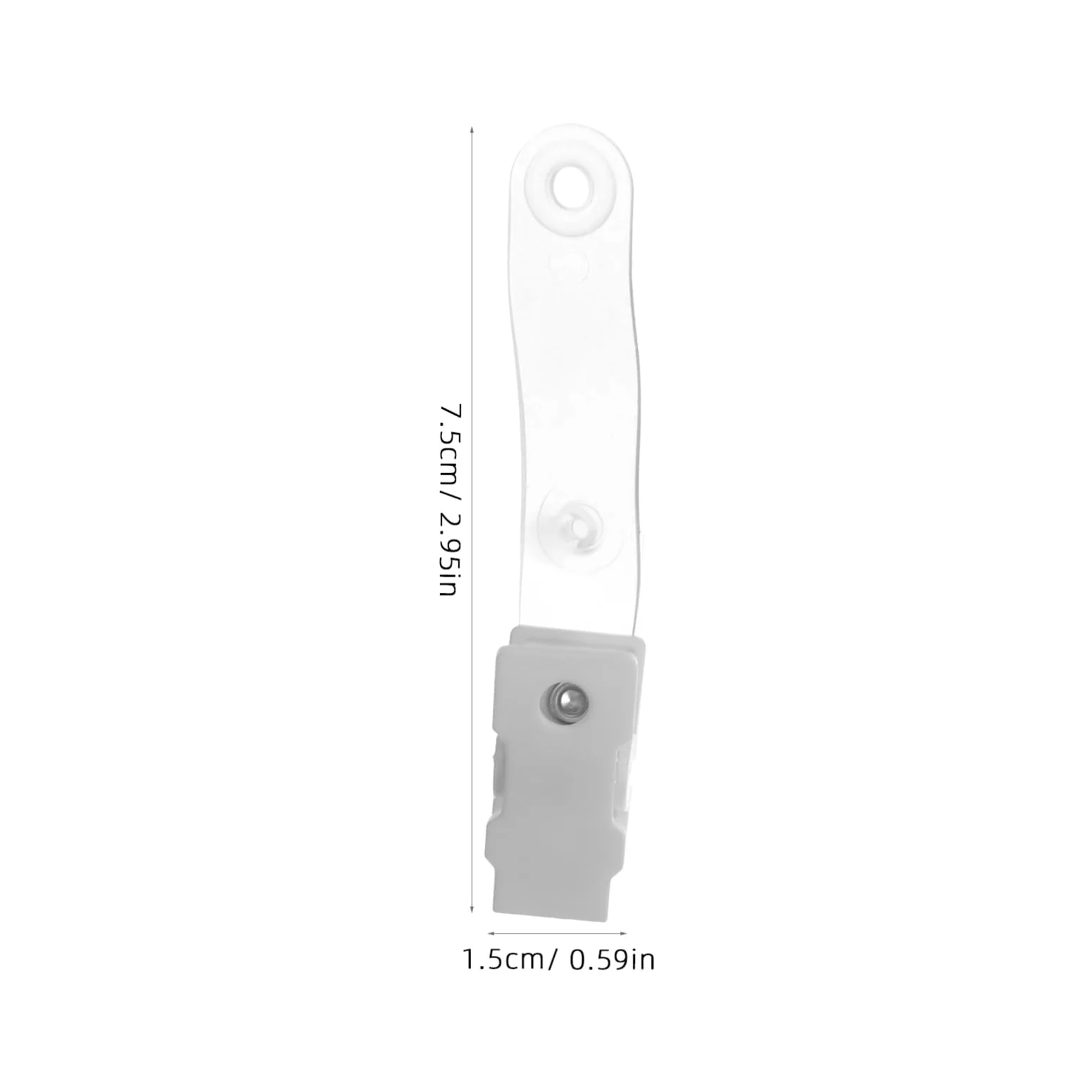 VILLCASE 100 Pezzi Clip Porta Badge in Pvc Bianco, Clip Resistente e Non Facile da Deformare per Porta Tesserino, Design Semplice e Delicato per Ufficio e Lavoro
