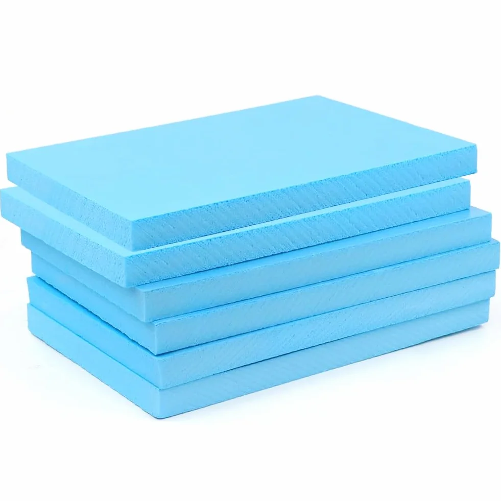 FARYODI - Set di 6 lastre in polistirene rigido - Rettangoli - Blu - Lastra di polistirene rigido - Fatta a mano - Per la modellazione di paesaggi (30 x 20 x 2 cm)