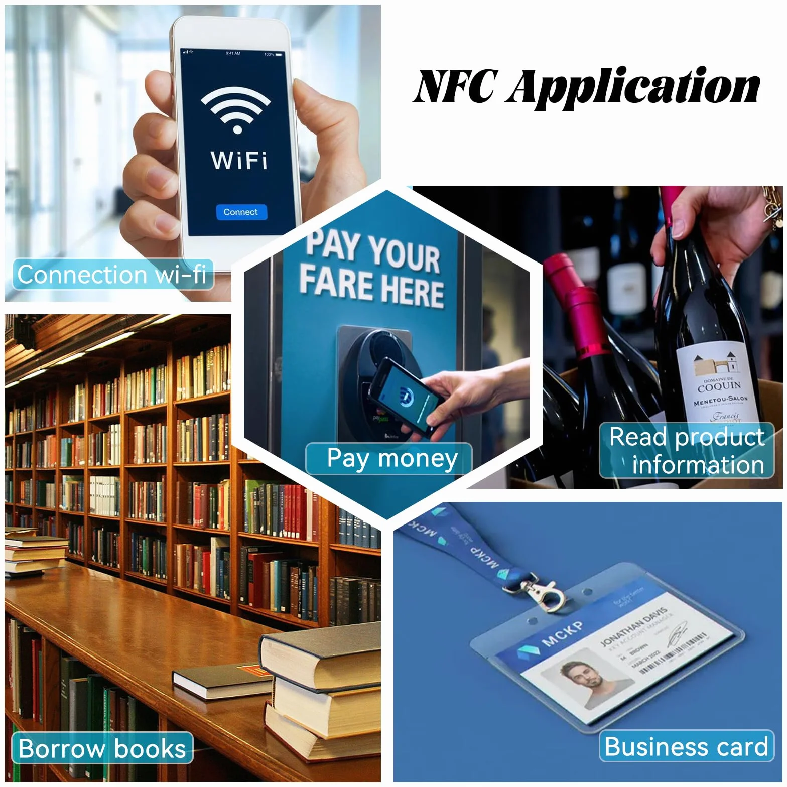 Etichette NFC Adesive NTAG213 Originali, Tag RFID Riscrivibili 144 Byte per Smartphone