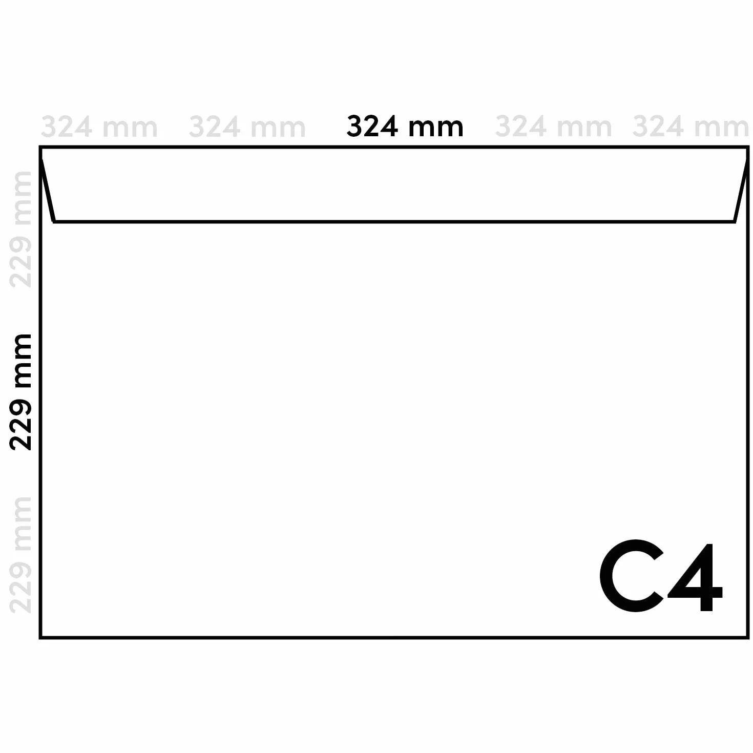 Olin buste da lettere grandi avorio formato C4 229 x 324 mm 120g Netuno 10