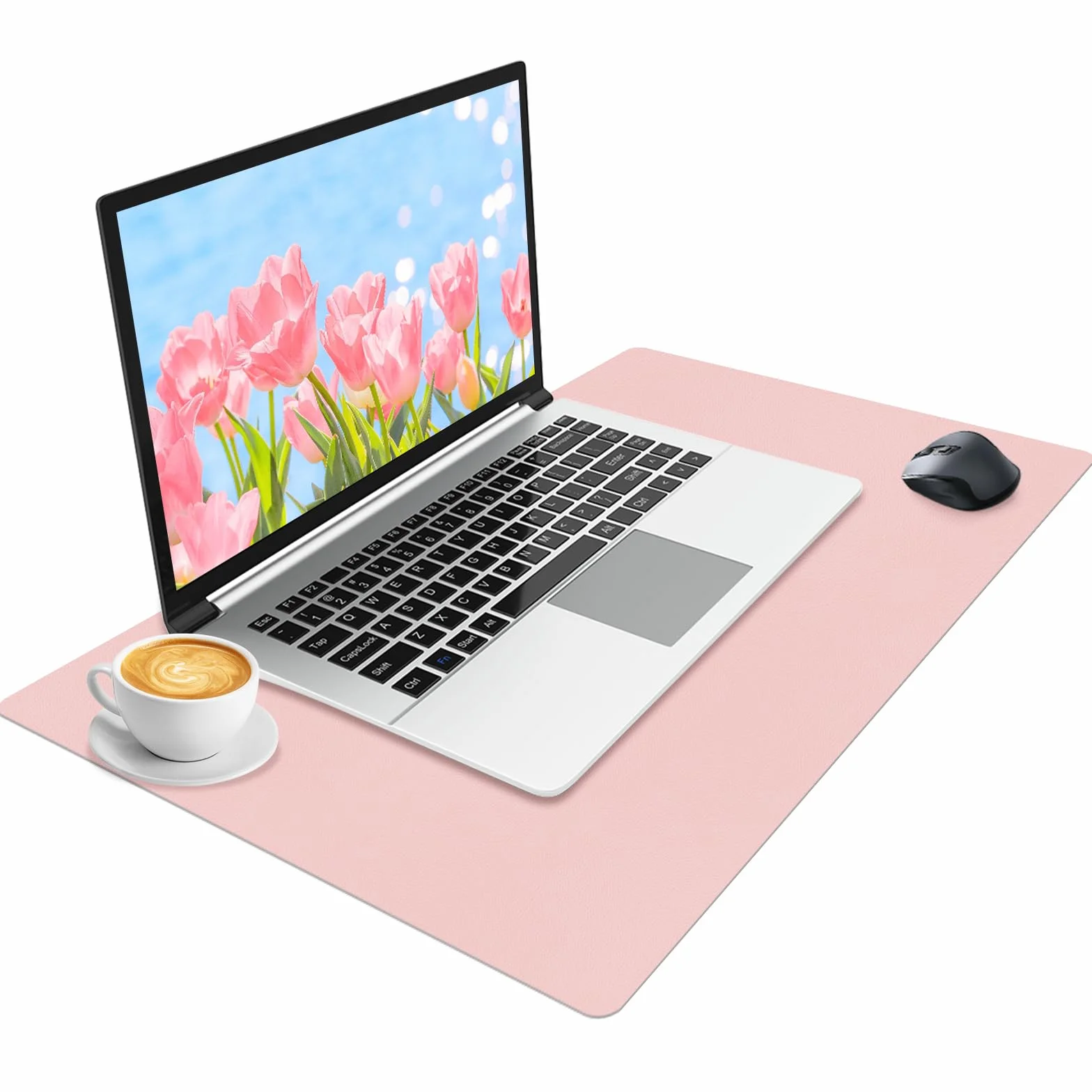 Niviy Tappetino Scrivania in Pelle PU 60x40 cm Rosa Tenero Impermeabile Antiscivolo Desk Mat