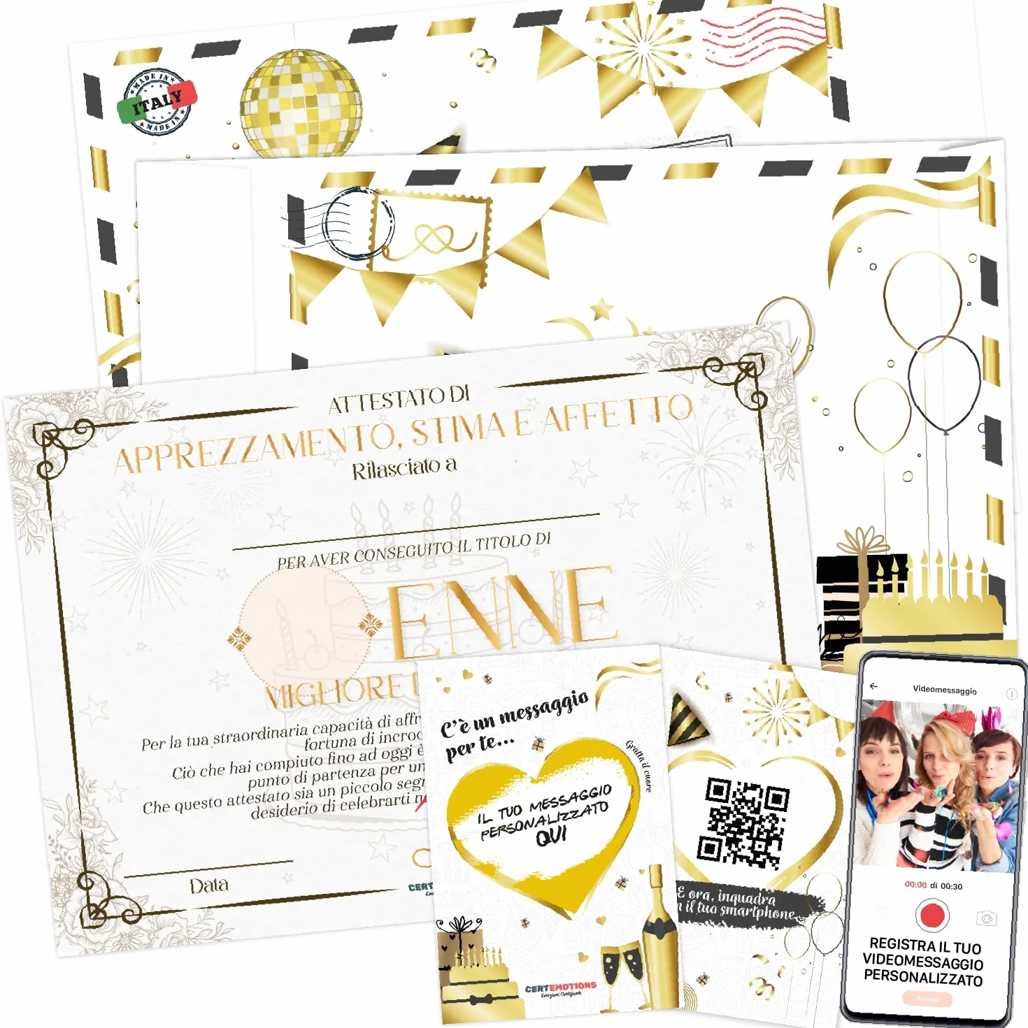 Godiru Certificato idea regalo Compleanno