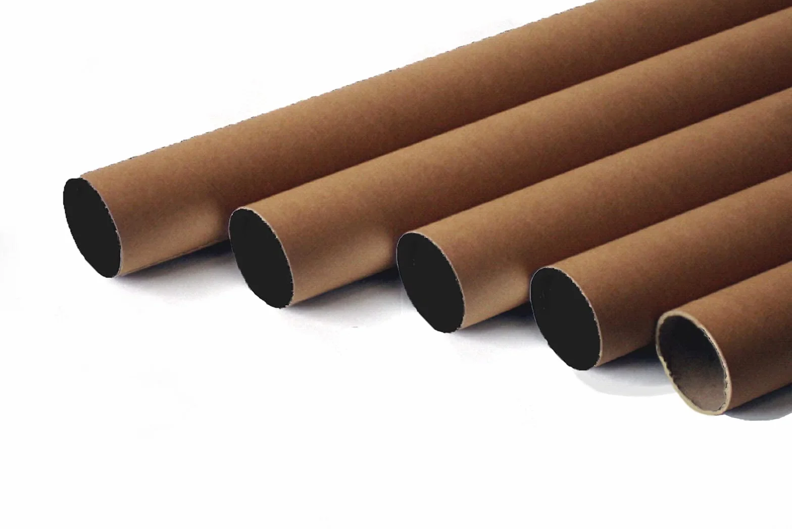 10 tubi CARTONE CON TAPPO PLASTICA SPEDIZIONI POSTALI ALT64x5cm DIAMETRO AVANA