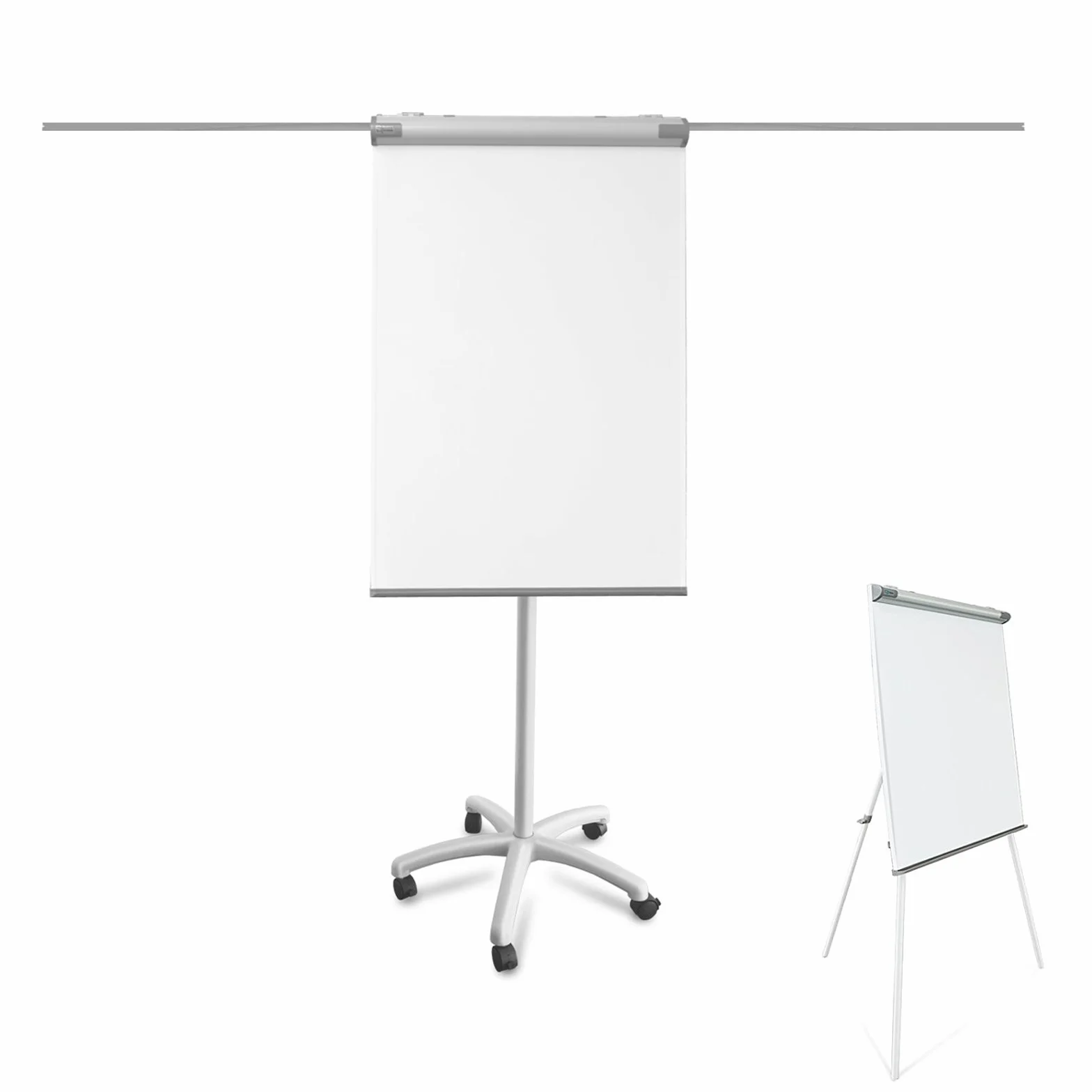 Lavagna Fogli Mobili - Lavagna Magnetica con Cavalletto a Rotelle Bloccabili, Lavagna Portablocco, Doppia Funzione ed Altezza Regolabile fino a 225 cm - Pirania