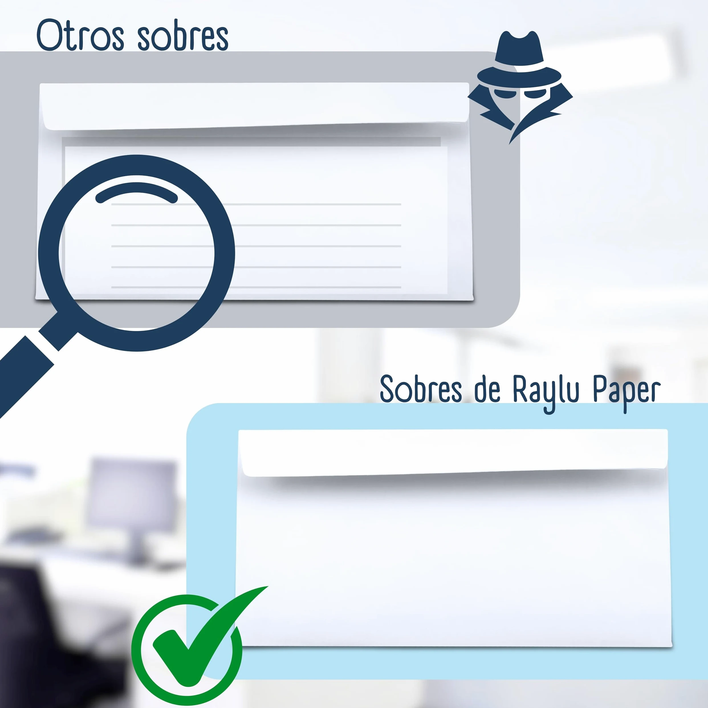 RAYLU PAPER - Confezione di buste bianche in carta con chiusura autoadesiva per l'invio di documenti e lettere, facile da sigillare, 90 g/m² di spessore (C4, 250 unità)