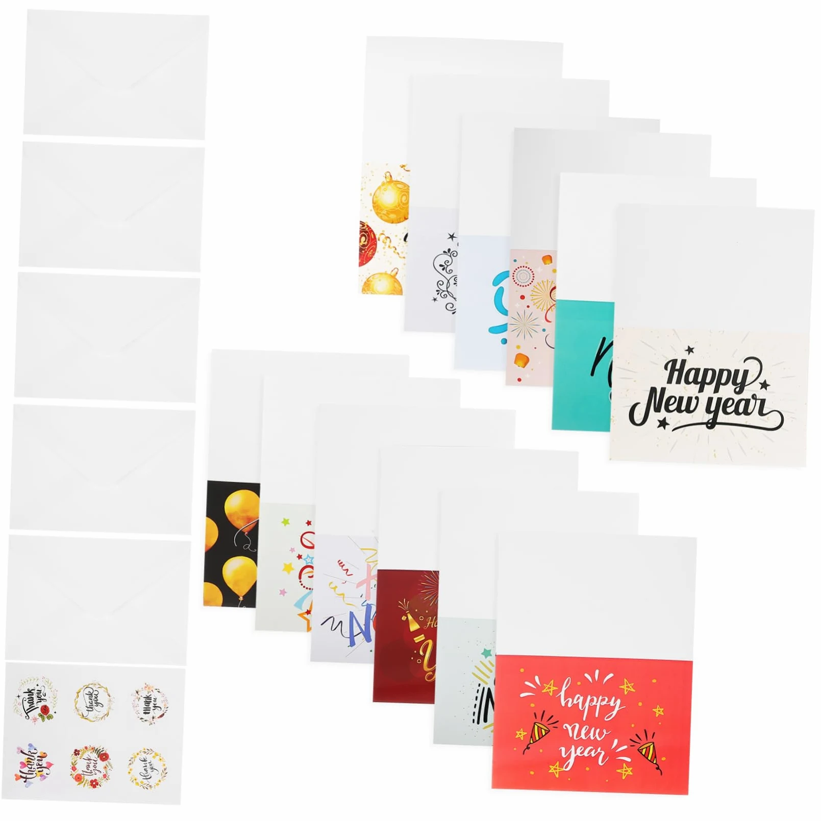 Tofficu 3sets Biglietti Di Auguri Per Anno Con Envelop Biglietti Di Festa Con Design Elegante Per Messaggi Di Felicitazione e Ringraziamento Per Amici e Famiglia